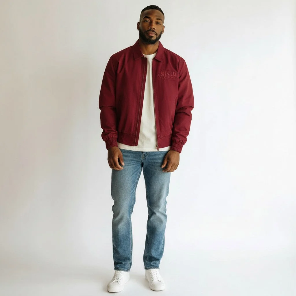 6th Nbrhd Skyline Jacket - Embroidered Red - Image 4