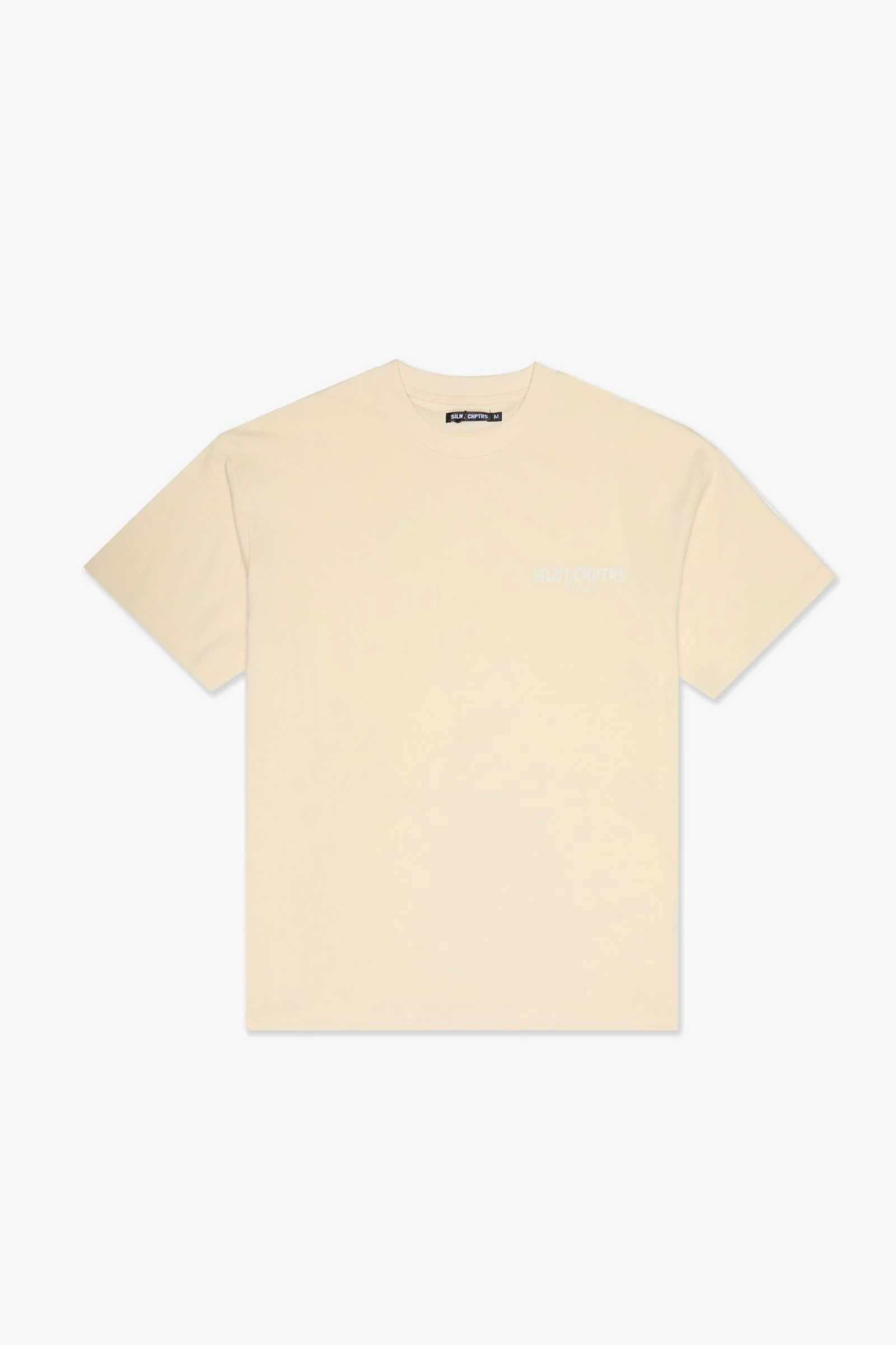 Silnt Chptrs Branding Tee - Relaxed Fit Cream - Image 3