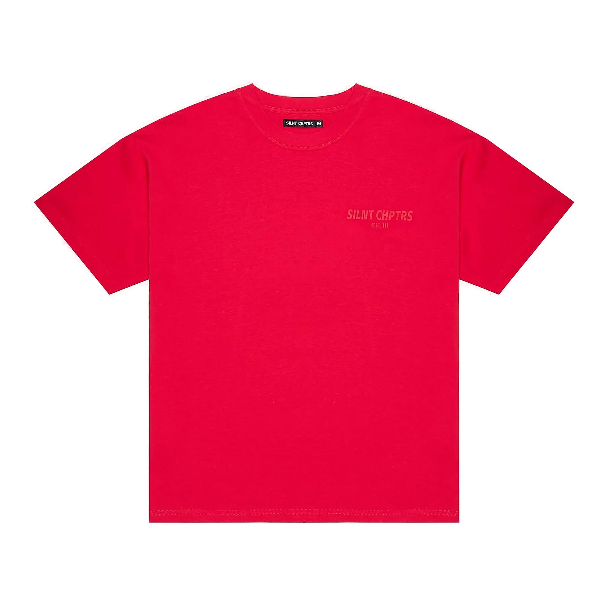 Silnt Chptrs Embossed Tee - Boxy Fit Red - Image 2