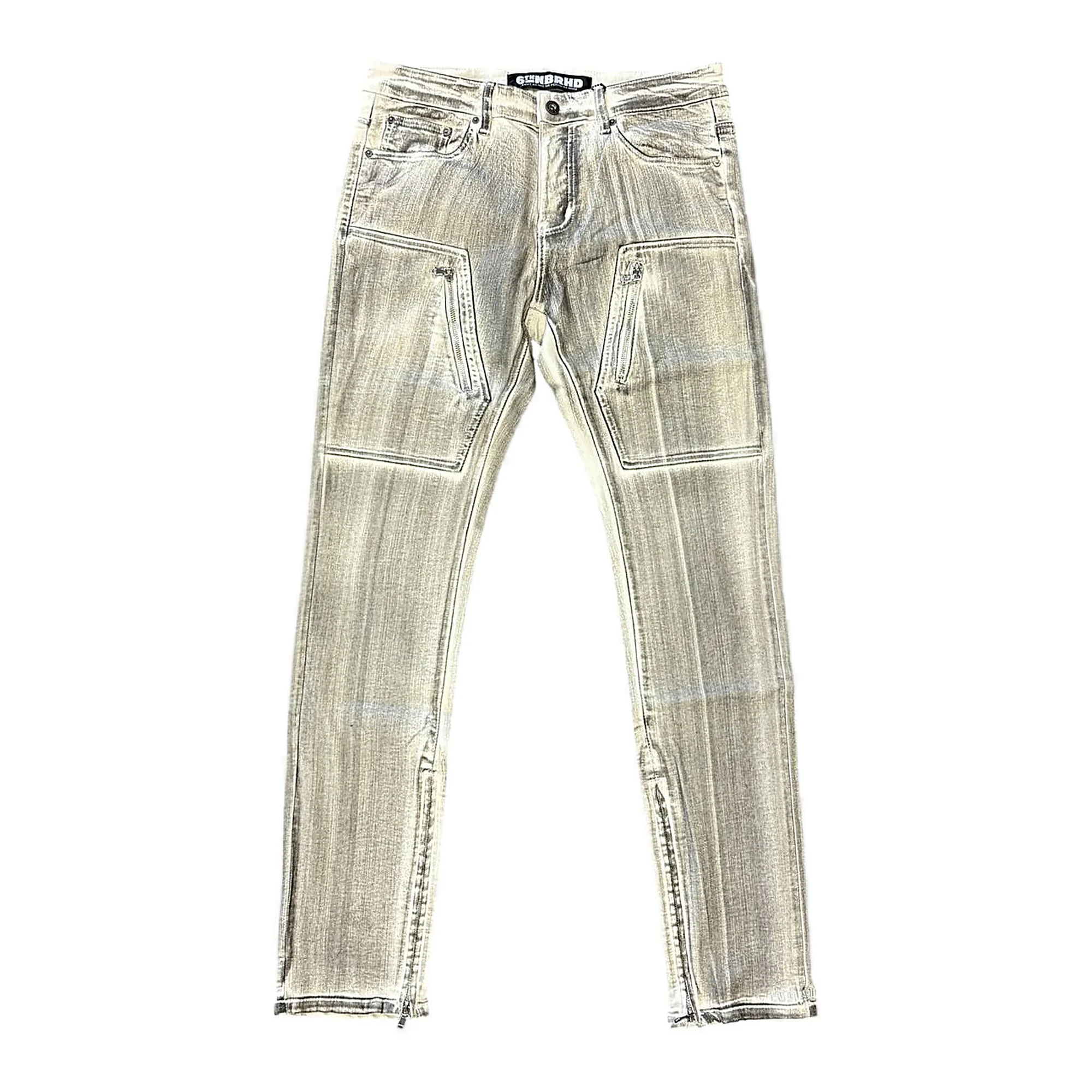 6th Nbrhd Stitch Jeans - Tapered Fit Light Grey