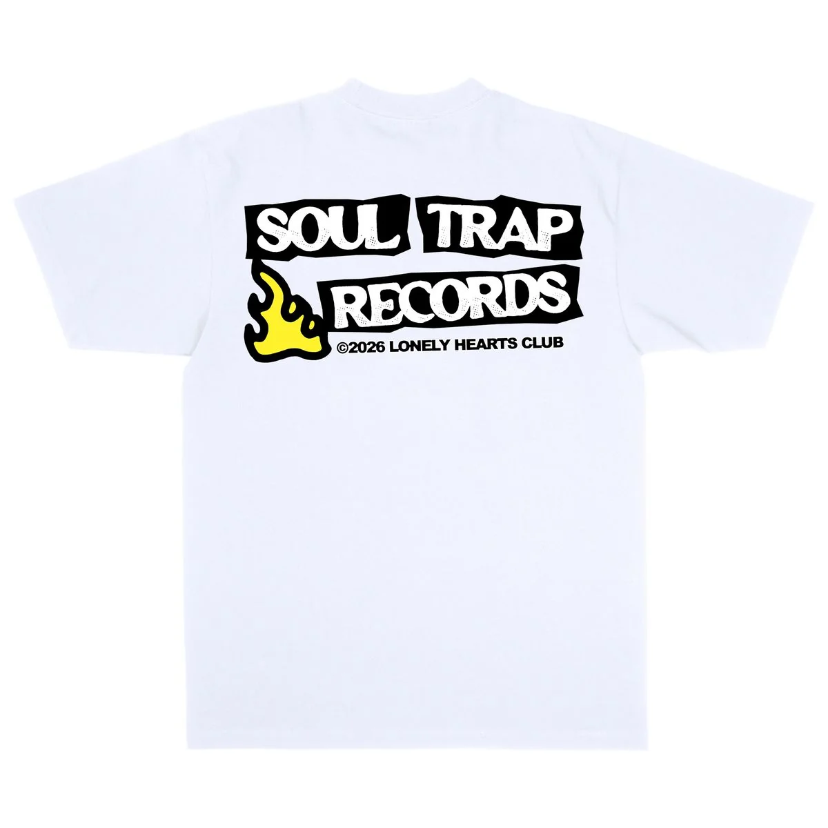 Lonely Hearts Fire Tee - Graphic White - Image 3