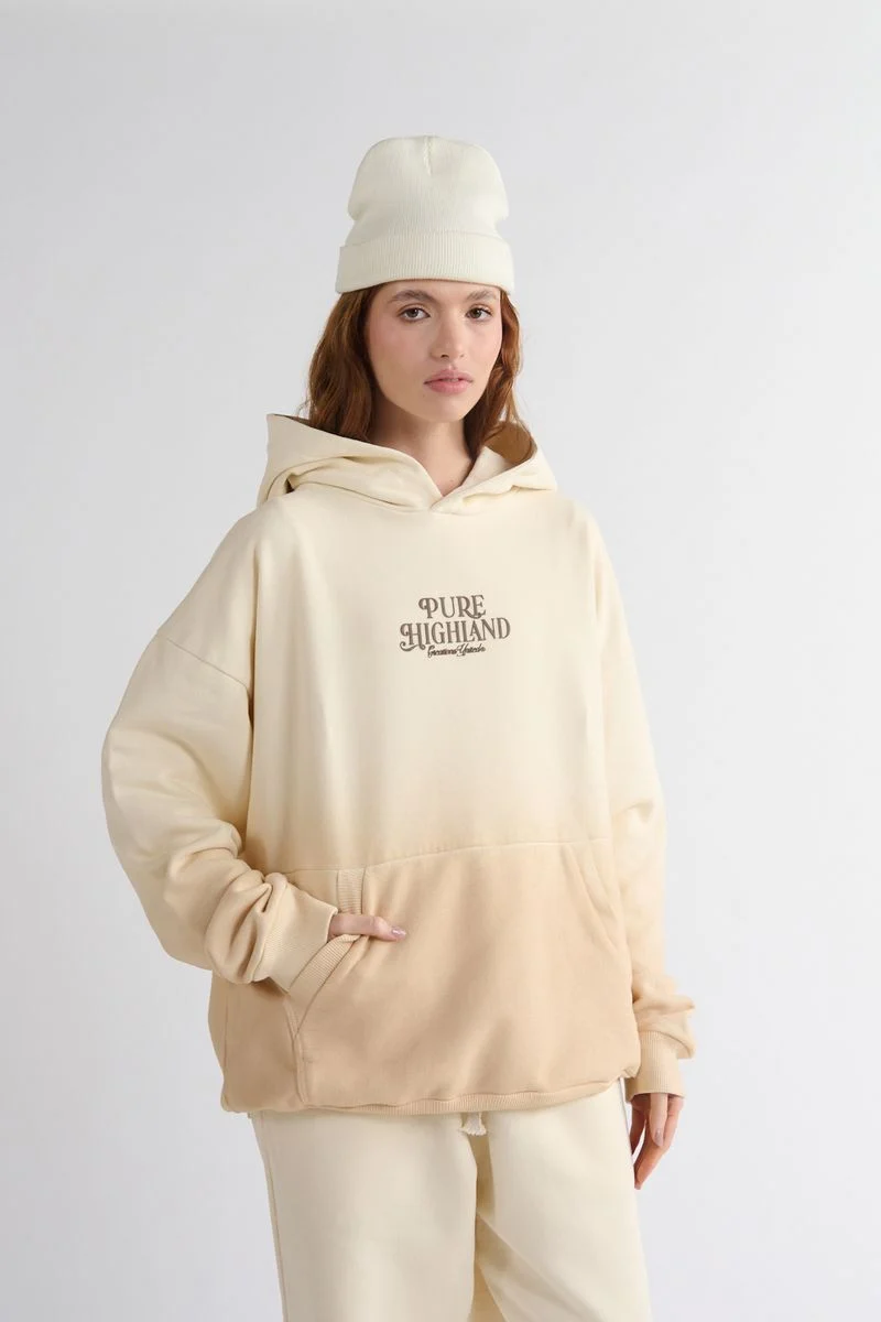 Pure Highland Hoodie Cream - Image 6