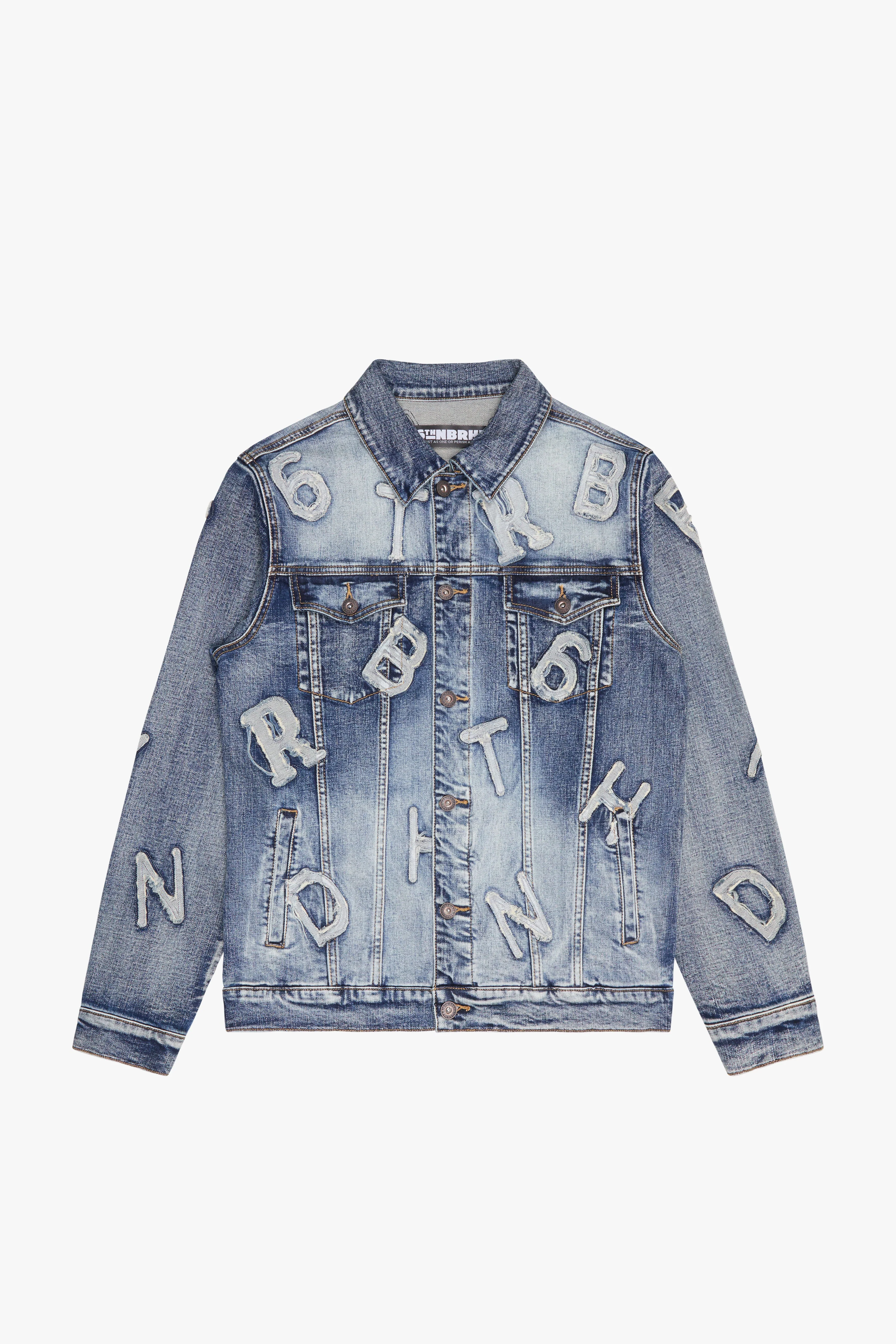 6Th Nbrhd Puzzle Men's Trucker Jacket - Light Wash - Image 9