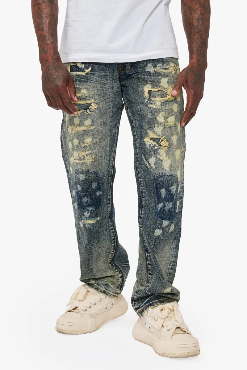 Valabasas Quail Jeans - Patchwork Dark Vintage Washed - Image 5