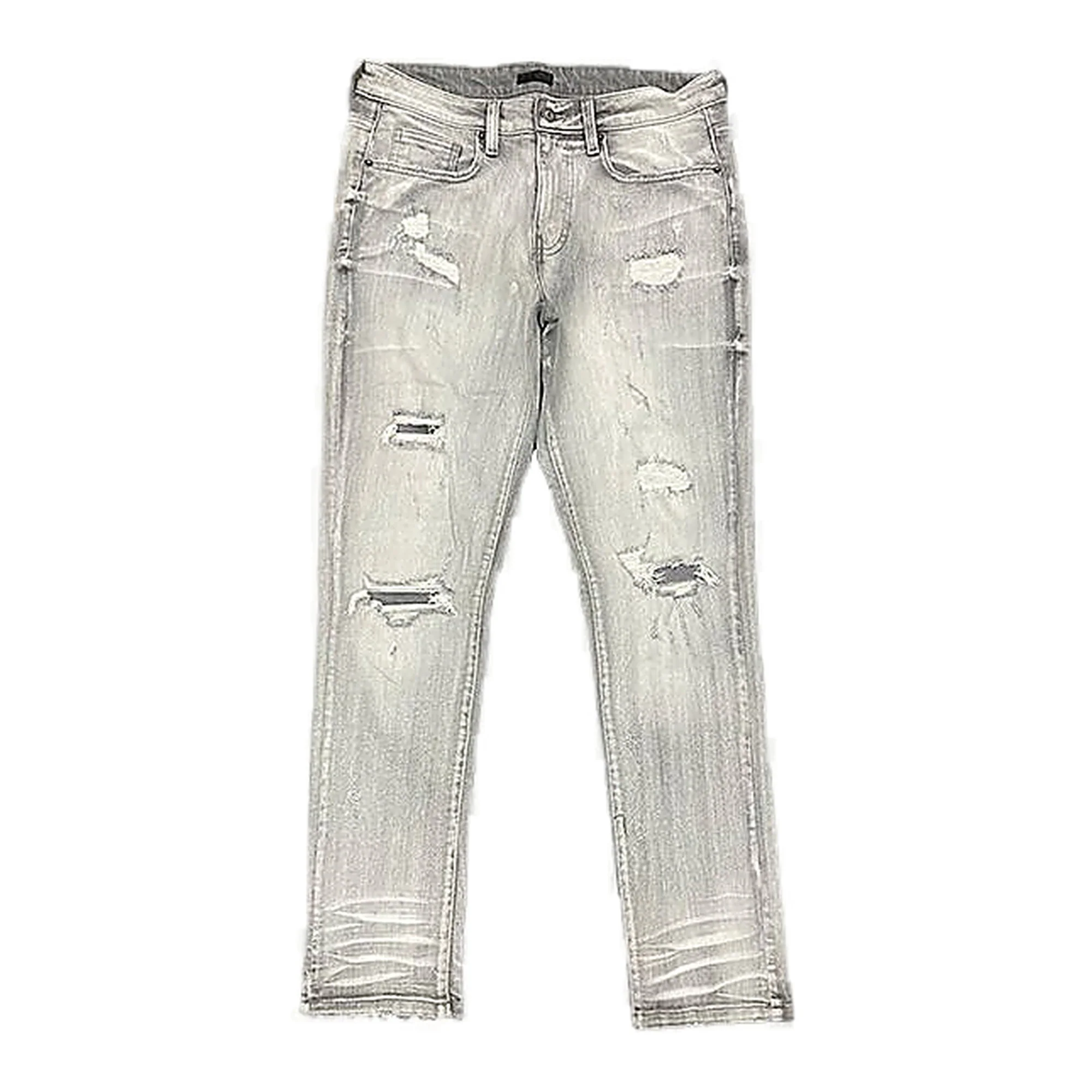 Reason Brand Distressed Jeans - Slim Fit Grey