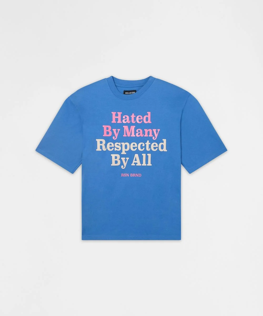 Reason Brand Hated Tee - Heavyweight Blue - Image 4