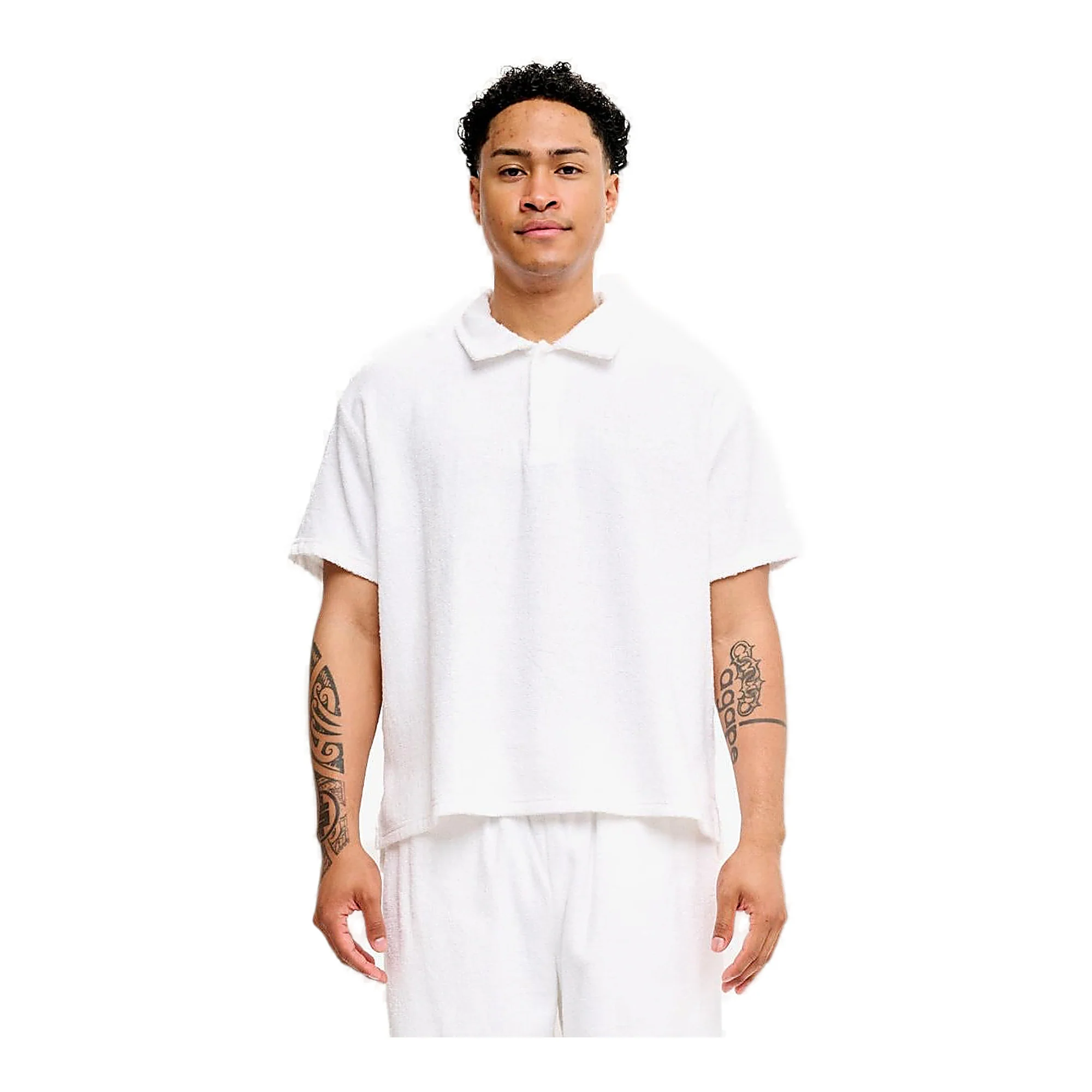 Silnt Chptrs Terry Shirt - Boxy Fit White