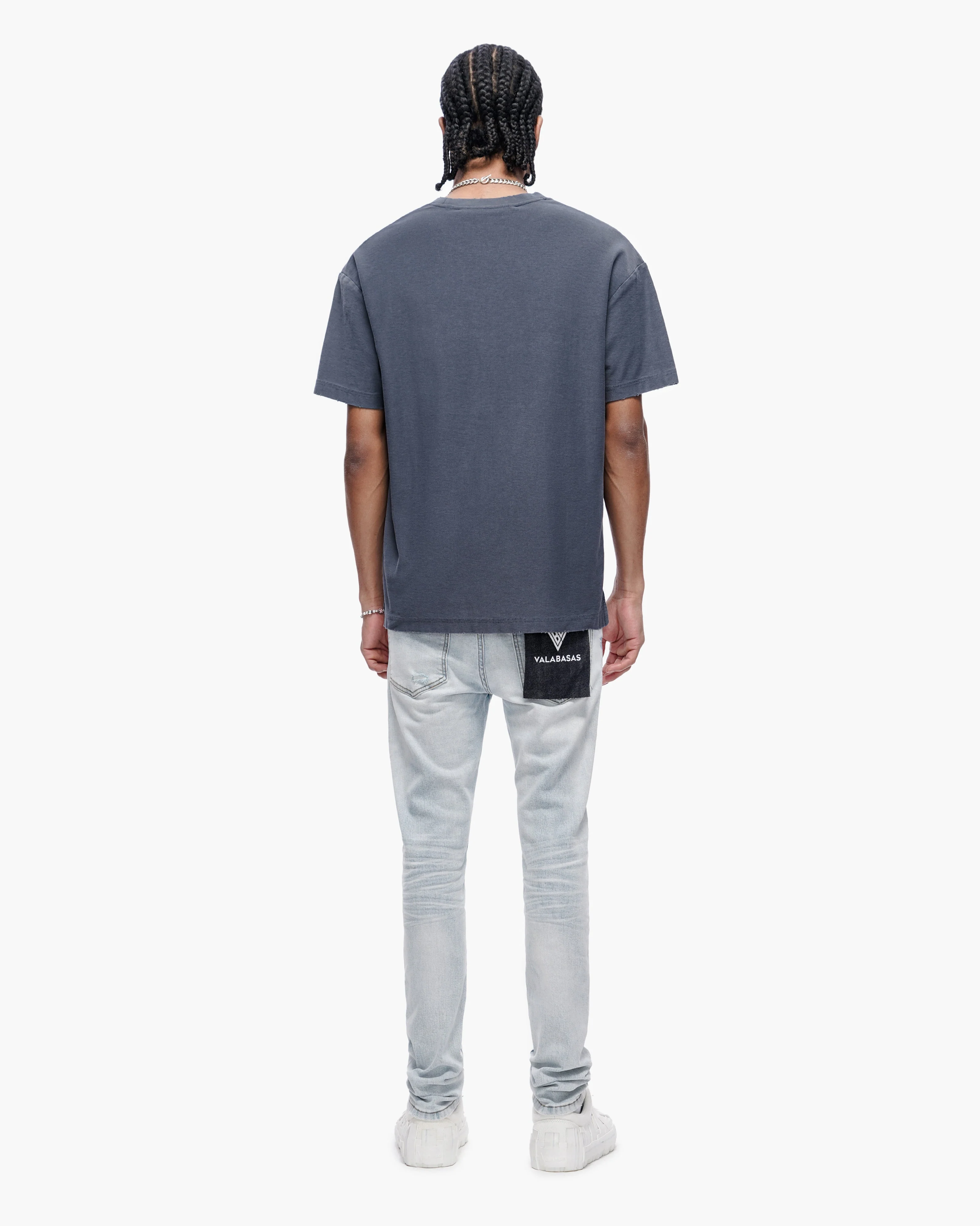 Valabasas Distressed Skinny Jeans - Stretch Denim - Image 10