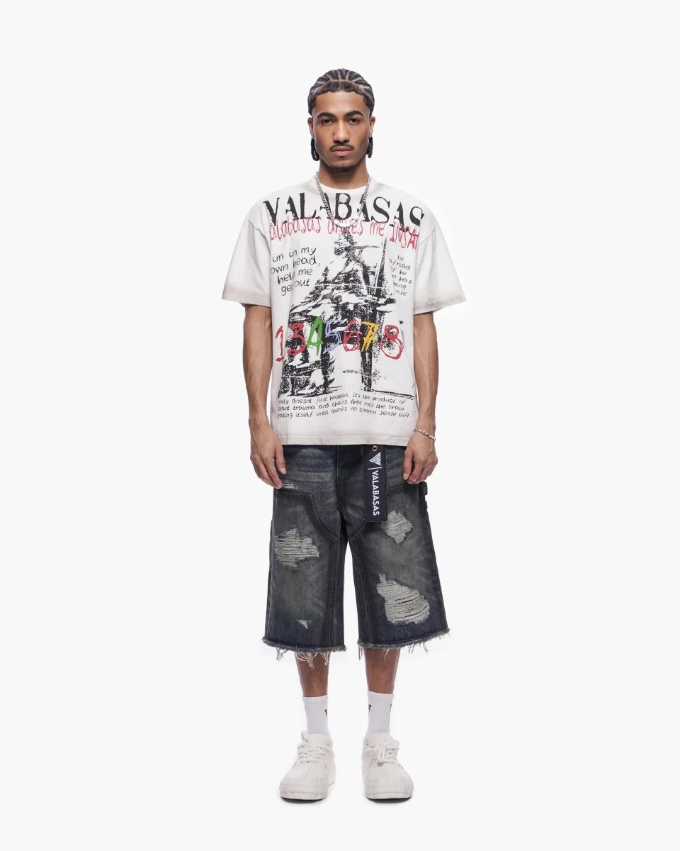 Valabasas Revolt Jorts - Distressed Denim - Image 7