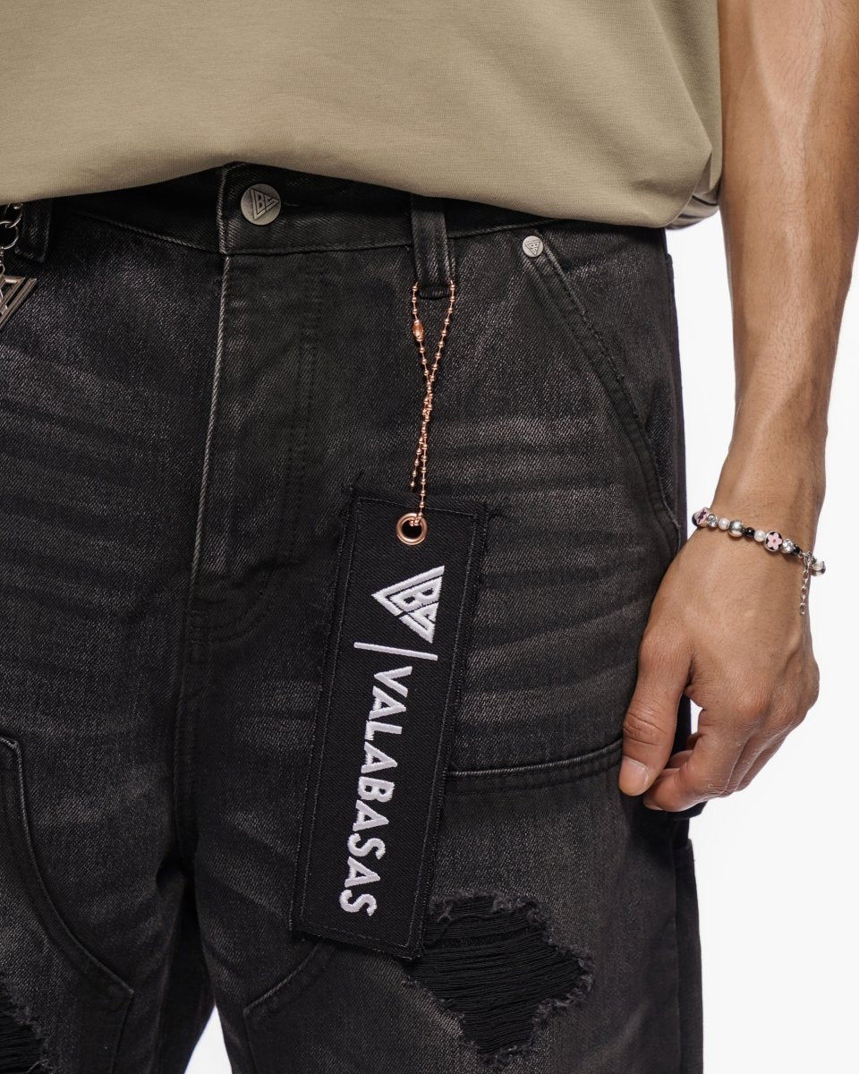 Valabasas Torn Shorts - Distressed Denim - Image 3