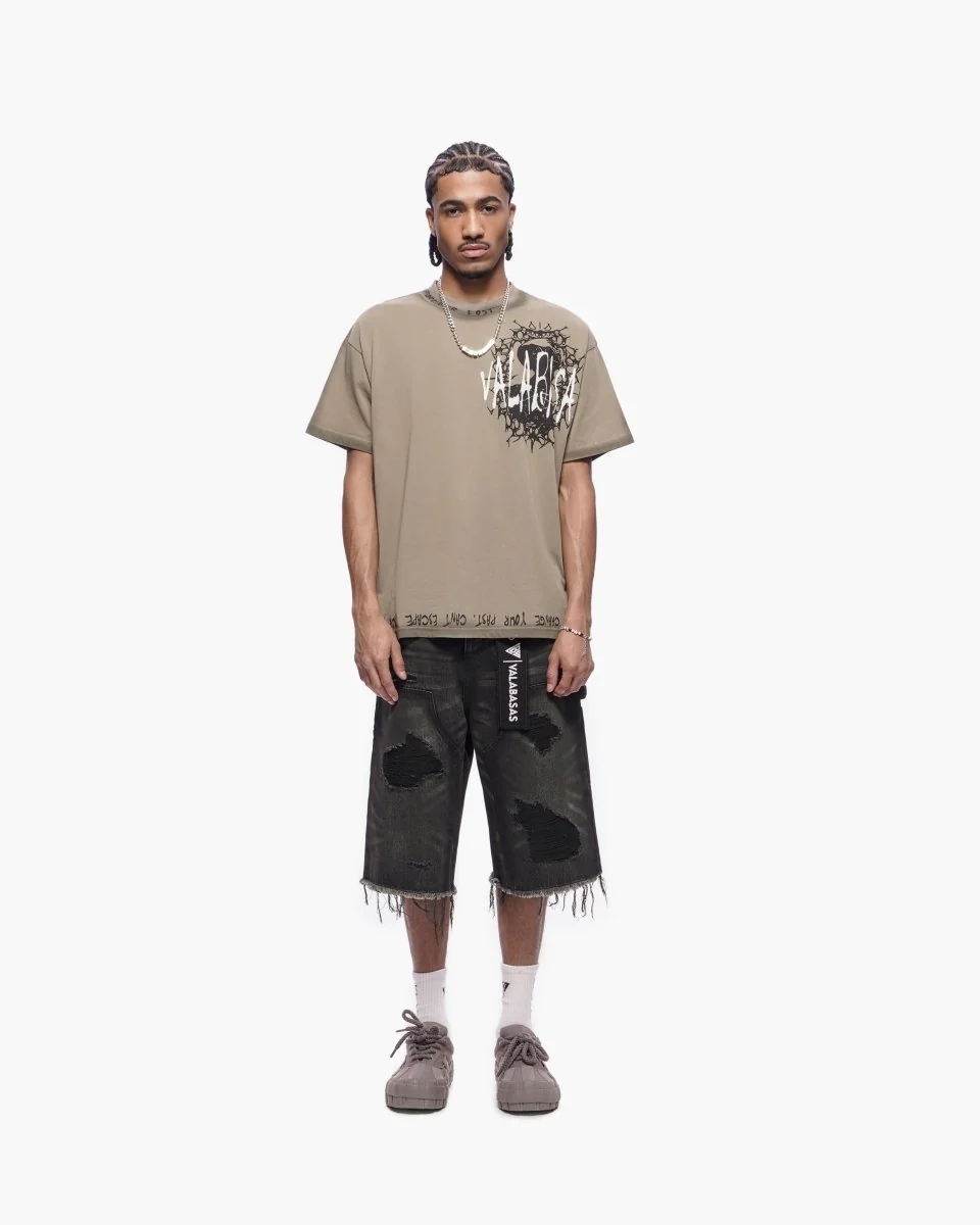 Valabasas Torn Shorts - Distressed Denim - Image 7