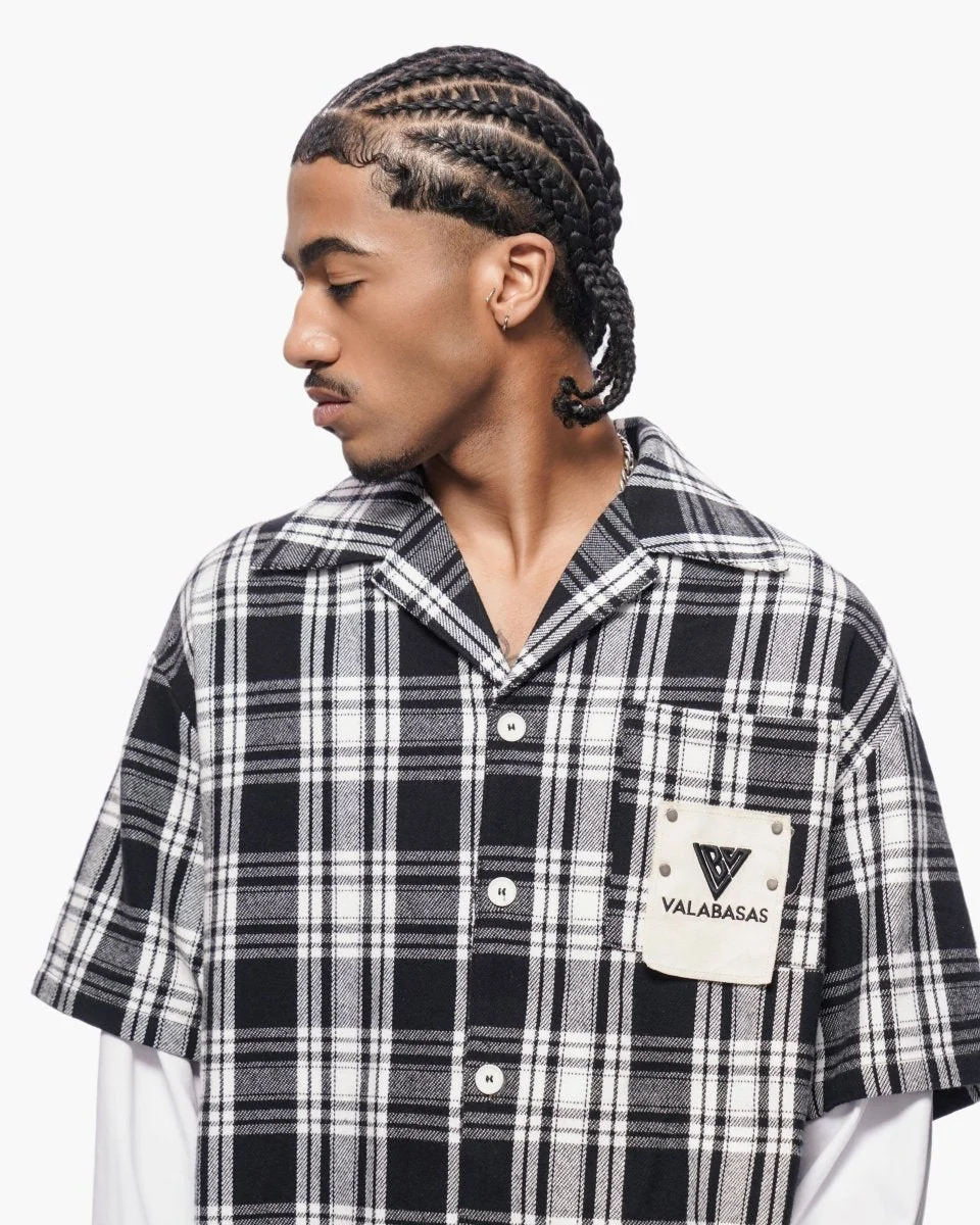 Valabasas Crest Plaid Shirt - Chest Pocket Black - Image 2