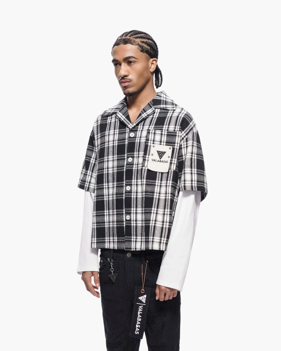 Valabasas Crest Plaid Shirt - Chest Pocket Black - Image 7