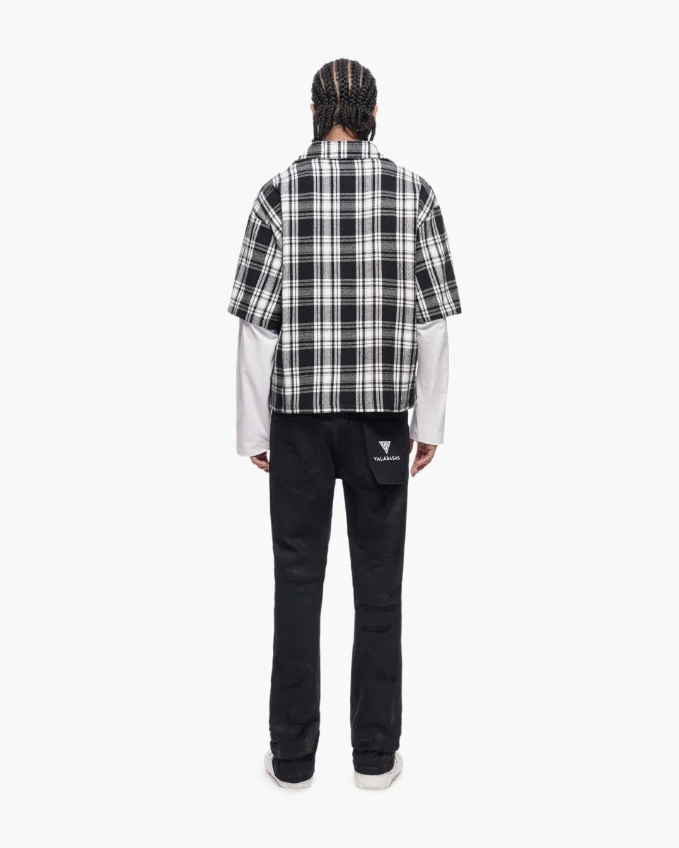 Valabasas Crest Plaid Shirt - Chest Pocket Black - Image 9