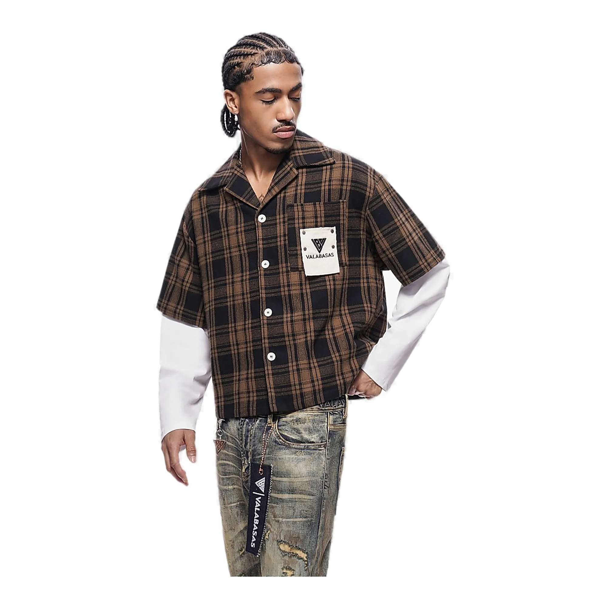 Valabasas Plaid Shirt - Double-Layered Brown