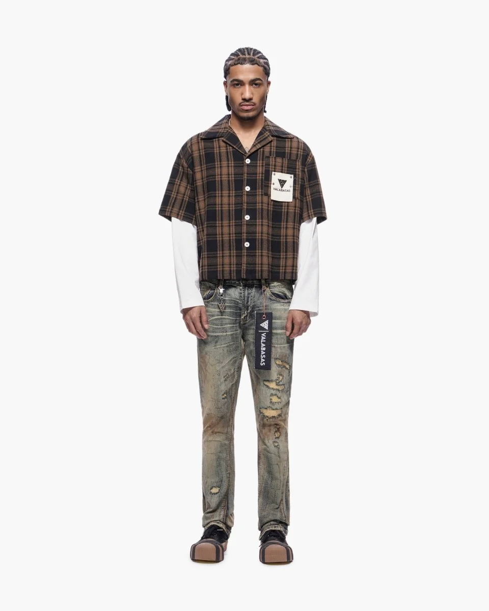 Valabasas Plaid Shirt - Double-Layered Brown - Image 10