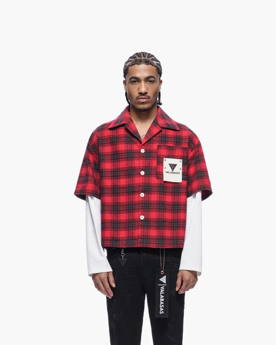 Valabasas Patch Plaid Shirt - Relaxed Fit Red - Image 11