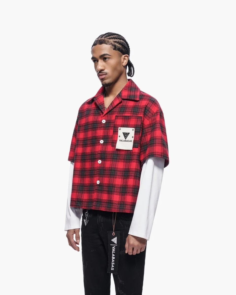 Valabasas Patch Plaid Shirt - Relaxed Fit Red - Image 5