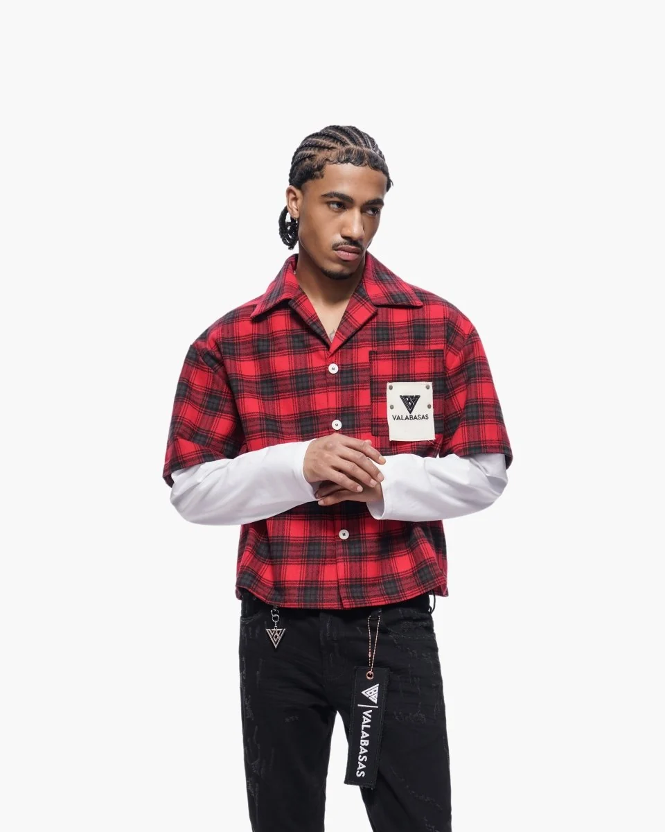 Valabasas Patch Plaid Shirt - Relaxed Fit Red - Image 7