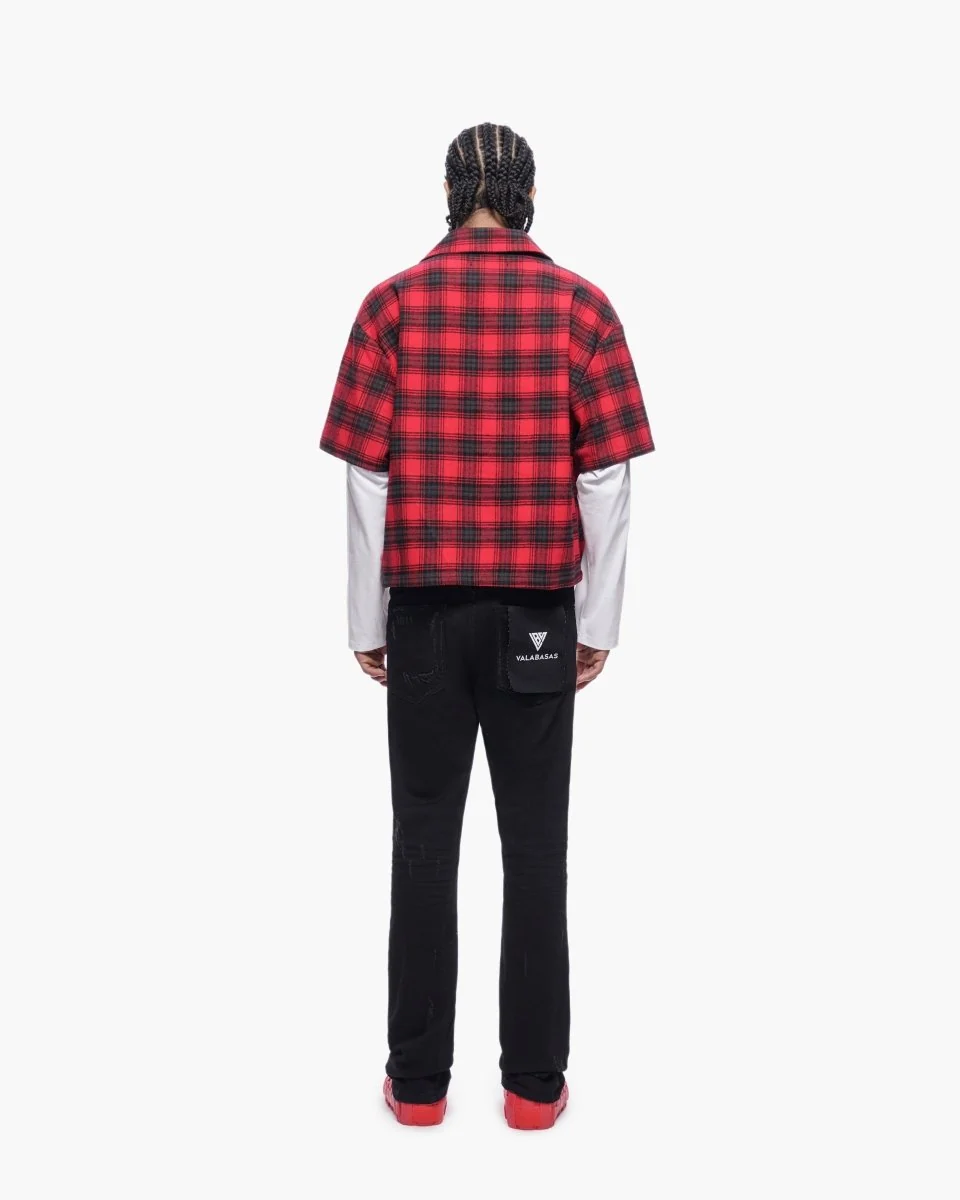 Valabasas Patch Plaid Shirt - Relaxed Fit Red - Image 9