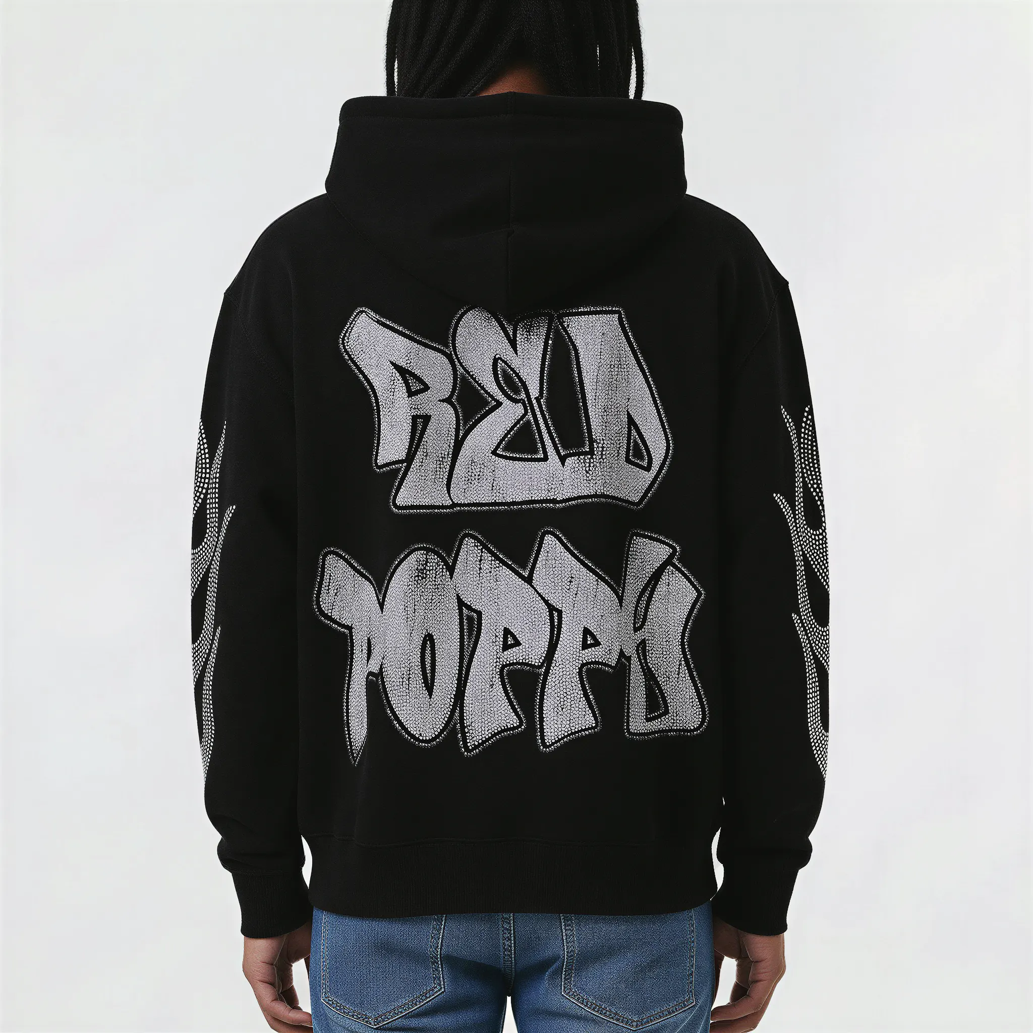 Red Poppy Angel Hoodie - Graphic - Image 2
