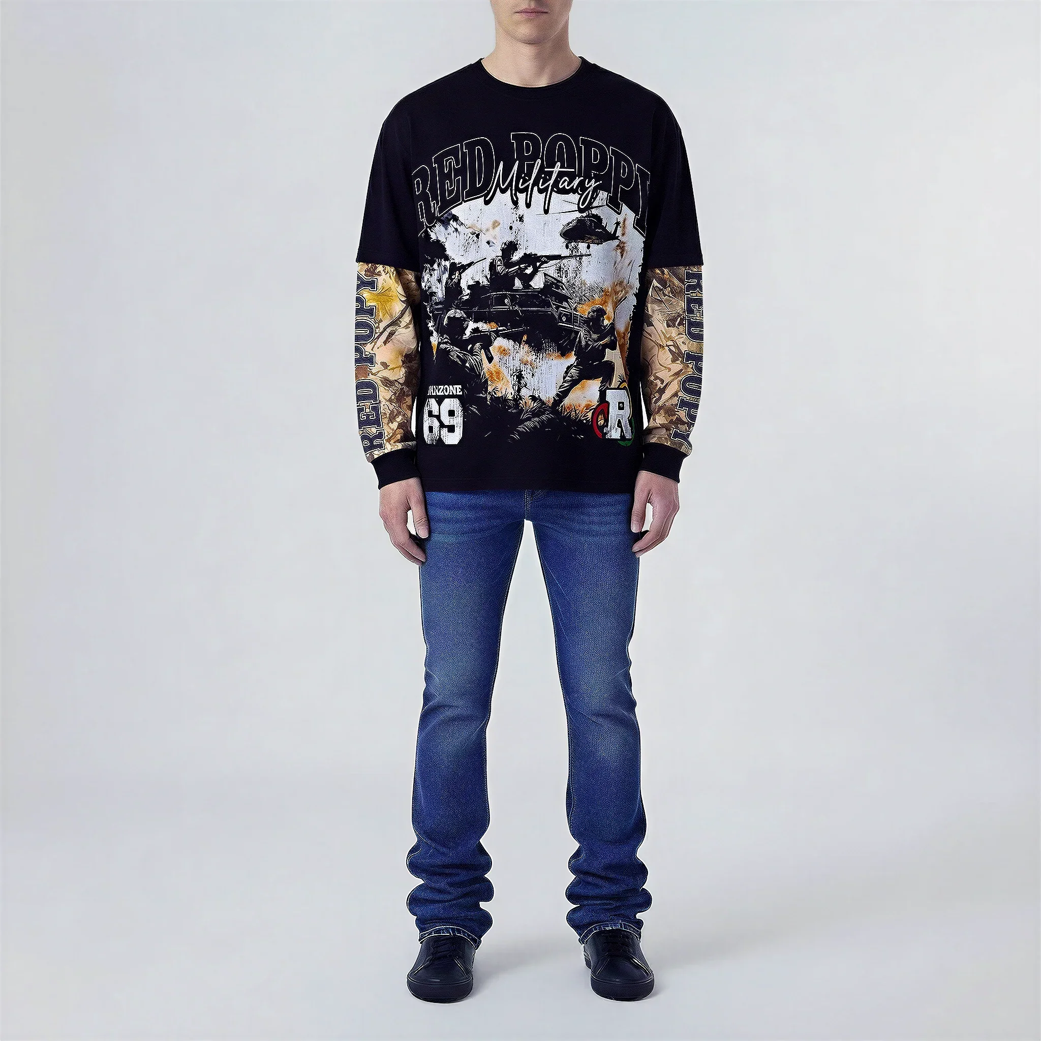 Red Poppy Military T-Shirt - Double Layer - Image 3
