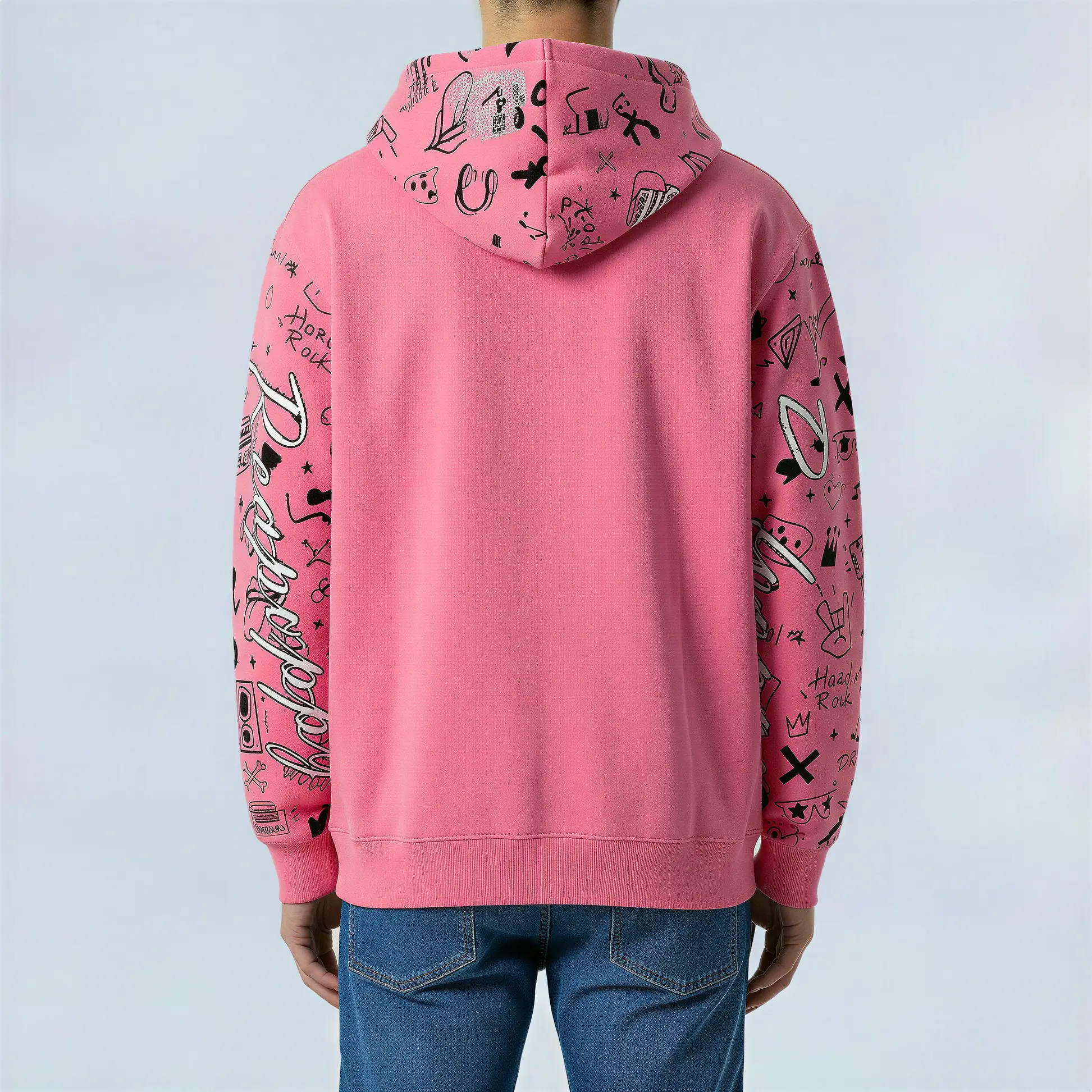 Red Poppy Liberty Hoodie - Graphic - Image 2