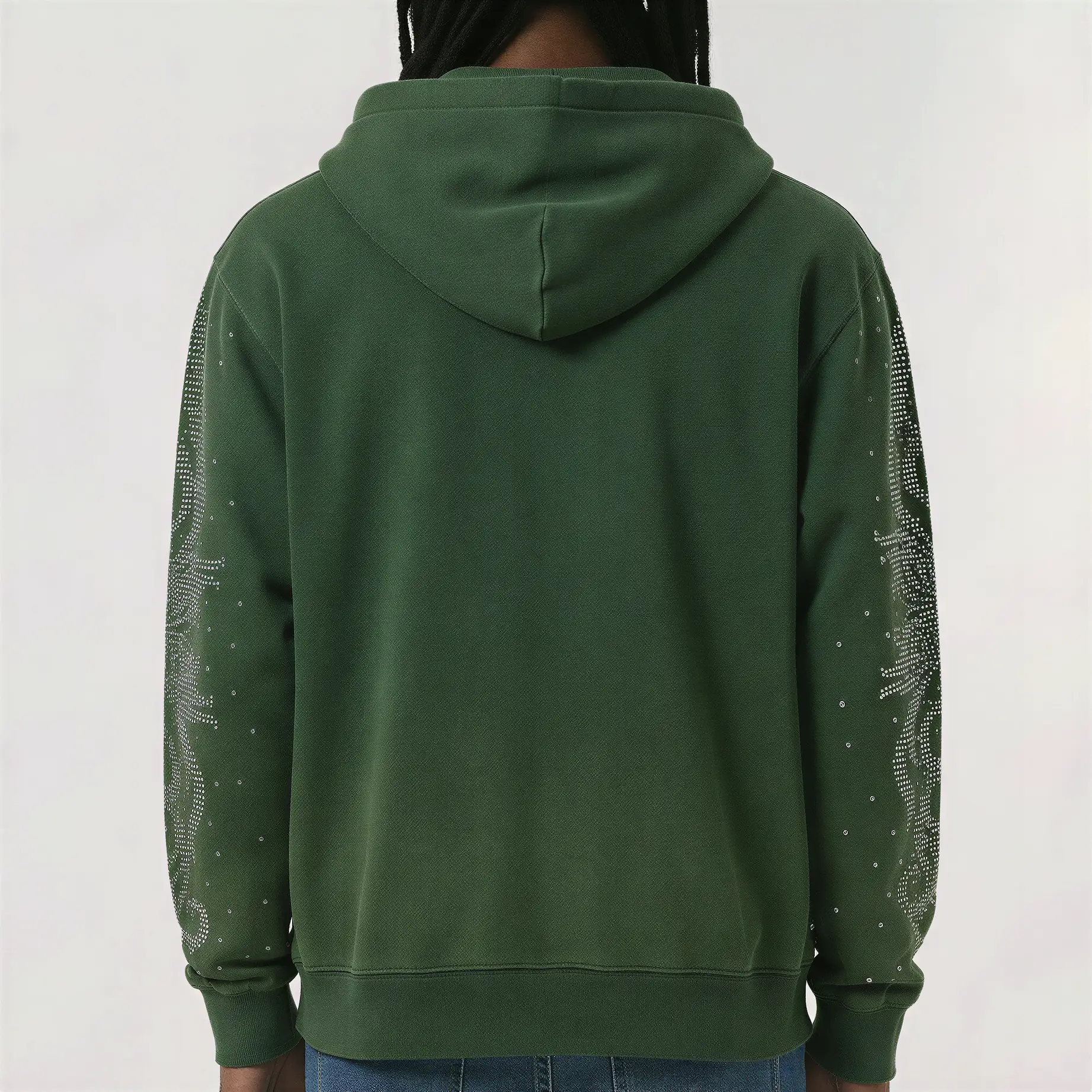 Red Poppy Floral Hoodie - Zip-Up - Image 2