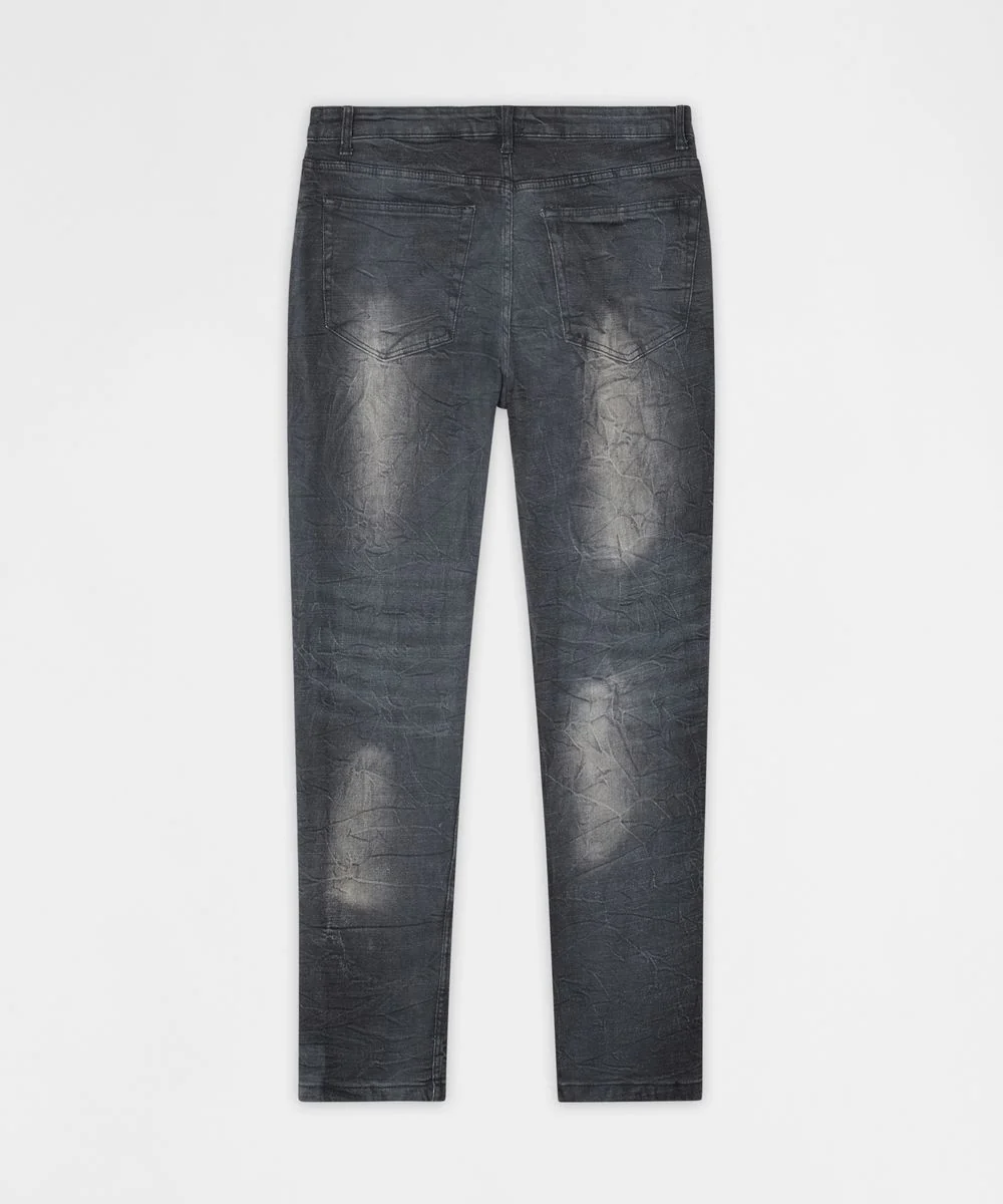 Reason Brand Whisker Jeans - Tapered Leg Black - Image 3