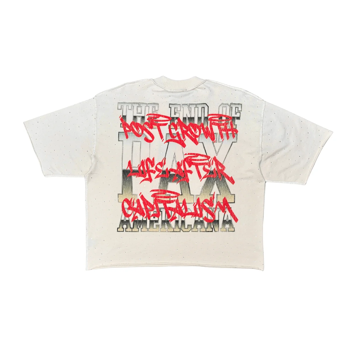 Rare Peace Camel Tee - Rhinestone Graphic Cream - Image 3