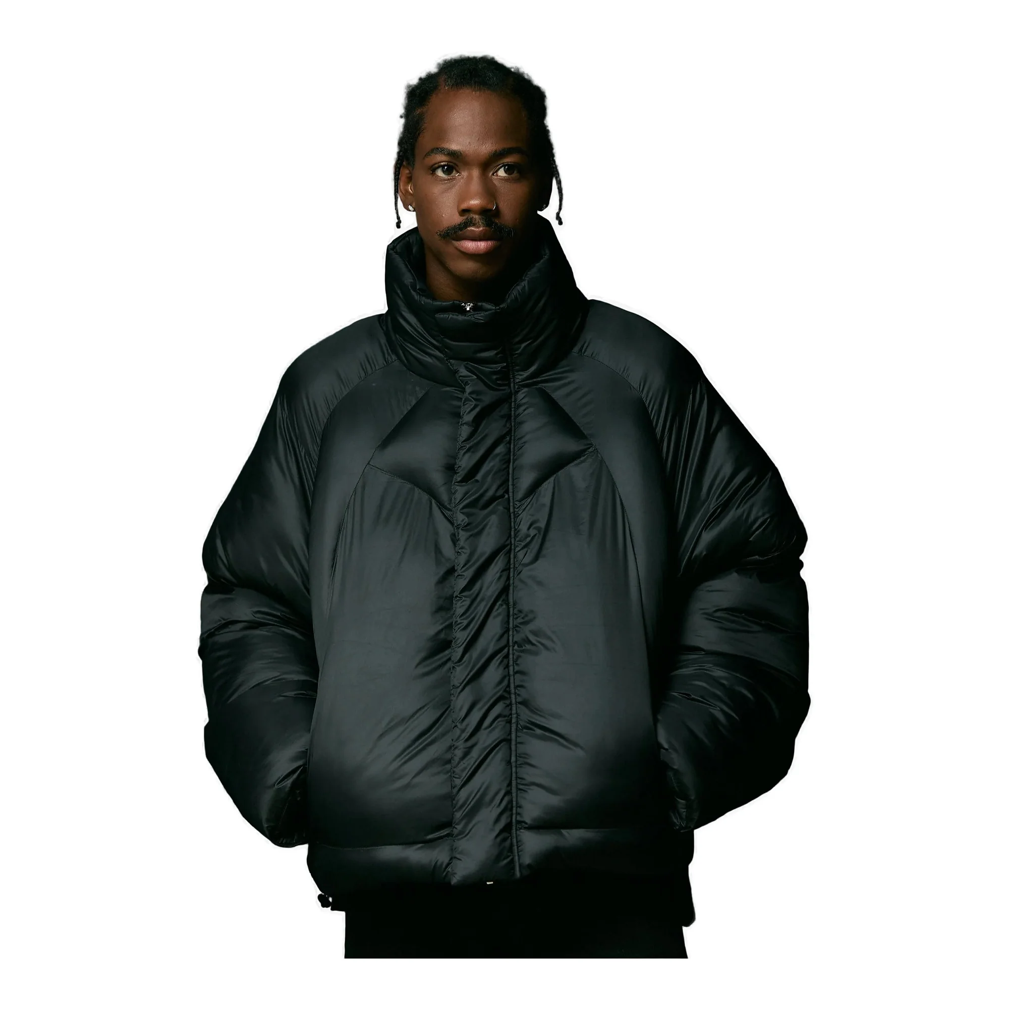 Silnt Chptrs Runner Puffer Jacket - Cropped Black