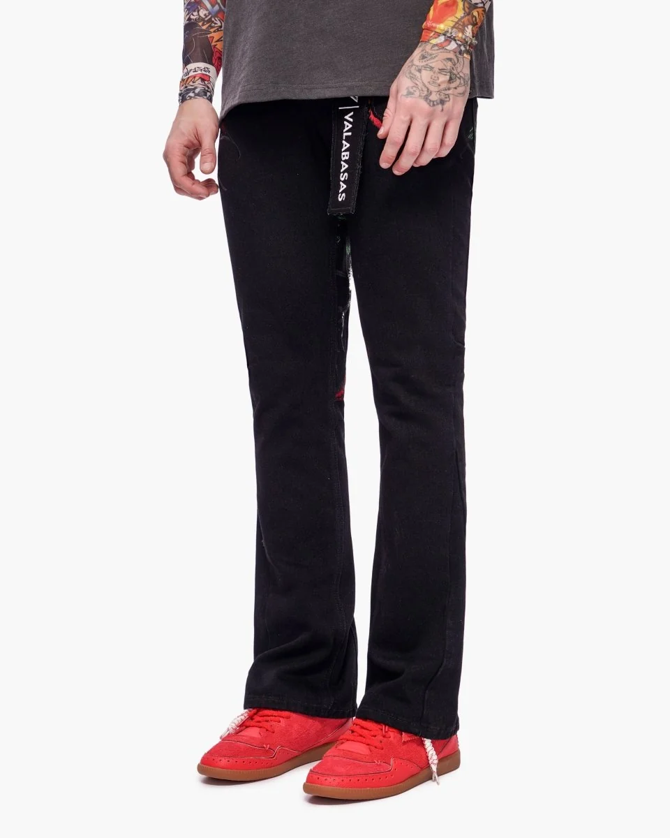 Valabasas Dragon Jeans - Stacked Black - Image 6