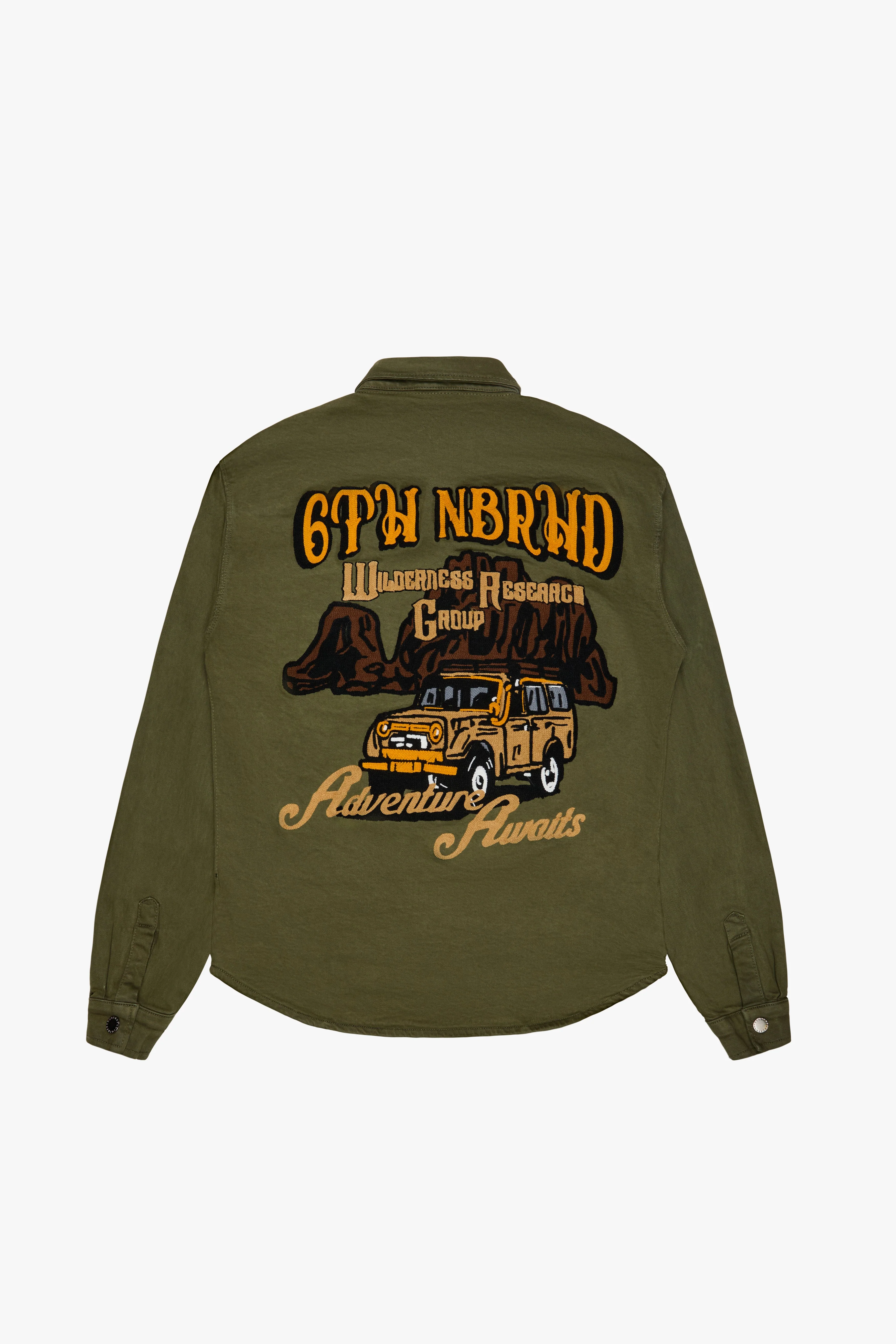6Thneighborhood Safari Shirt - Embroidered Olive - Image 3