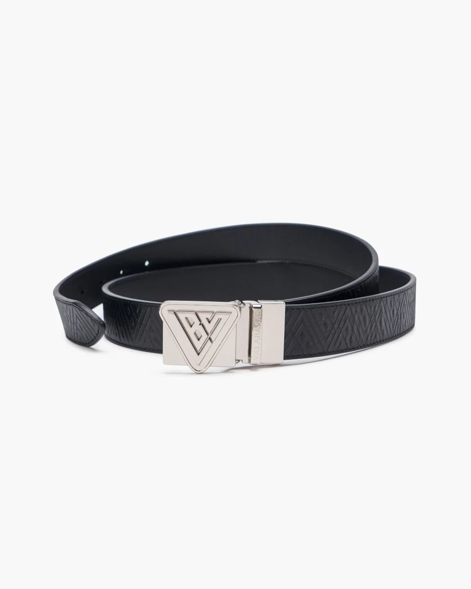 Valabasas Geometric Belt - Reversible Black - Image 4