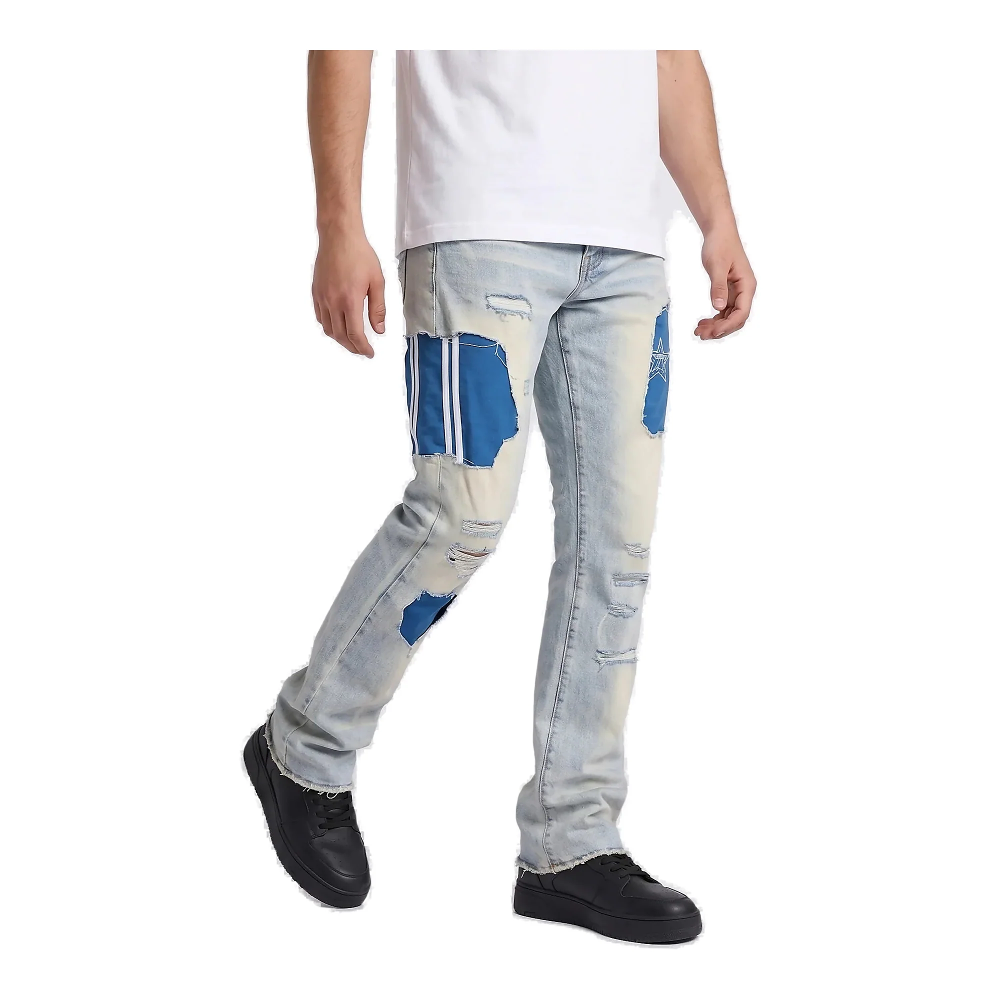 "Samba" Stacked Jeans Light Wash