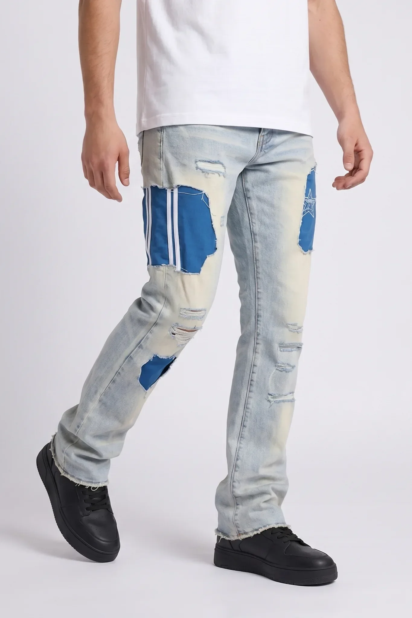 "Samba" Stacked Jeans Light Wash - Image 2