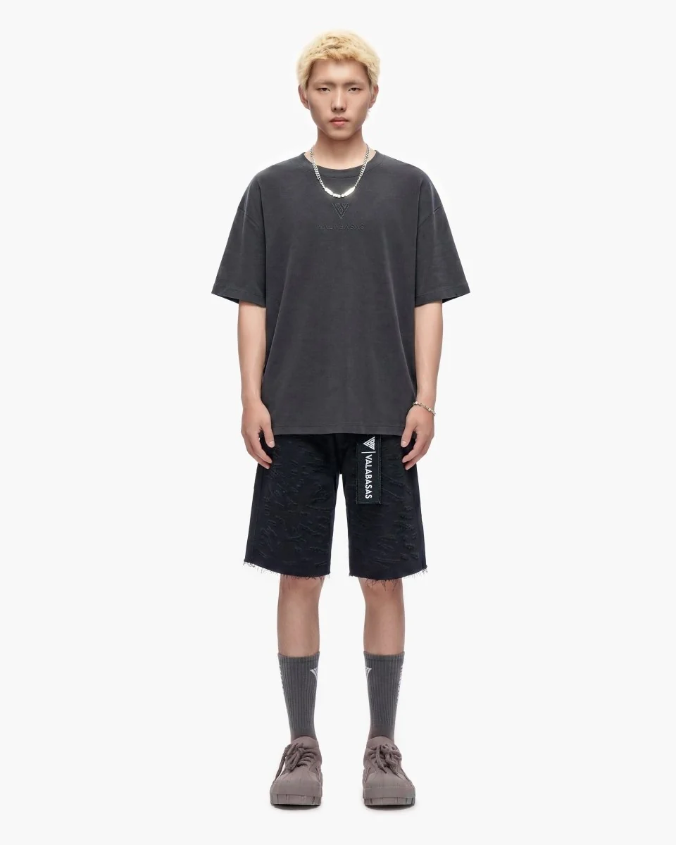 Valabasas Scrape Shorts - Distressed Denim - Image 10