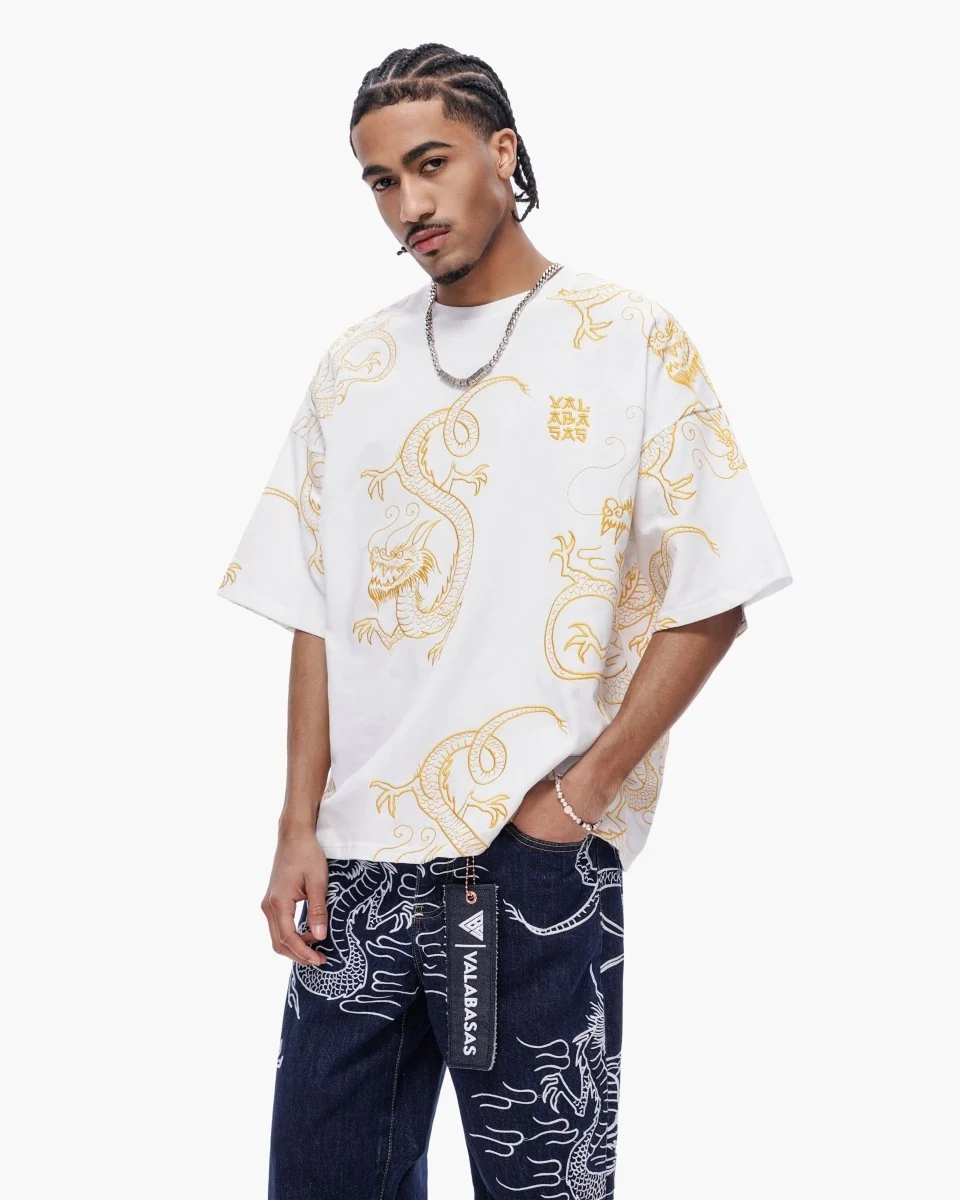 Valabasas Dragon Tee - Graphic White - Image 4