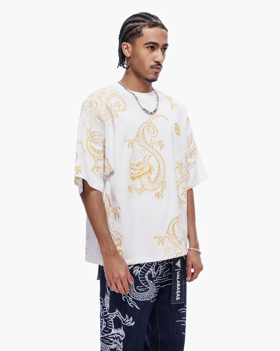 Valabasas Dragon Tee - Graphic White - Image 7