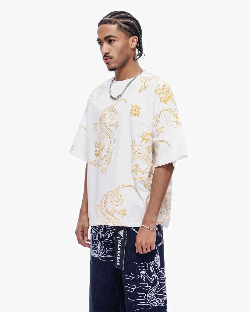 Valabasas Dragon Tee - Graphic White - Image 9