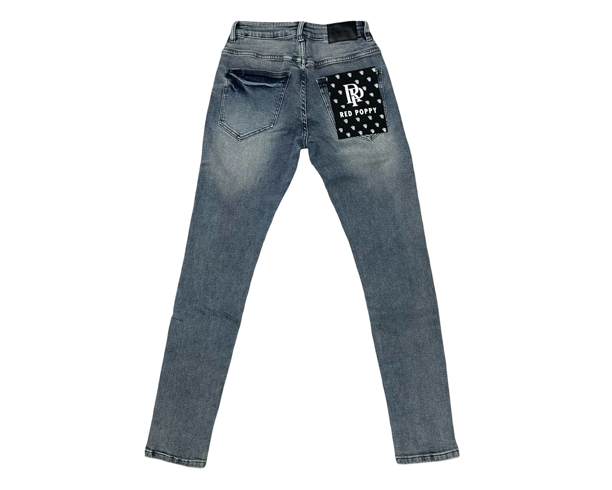 Red Poppy Embellished Jeans - Graphic - Image 2