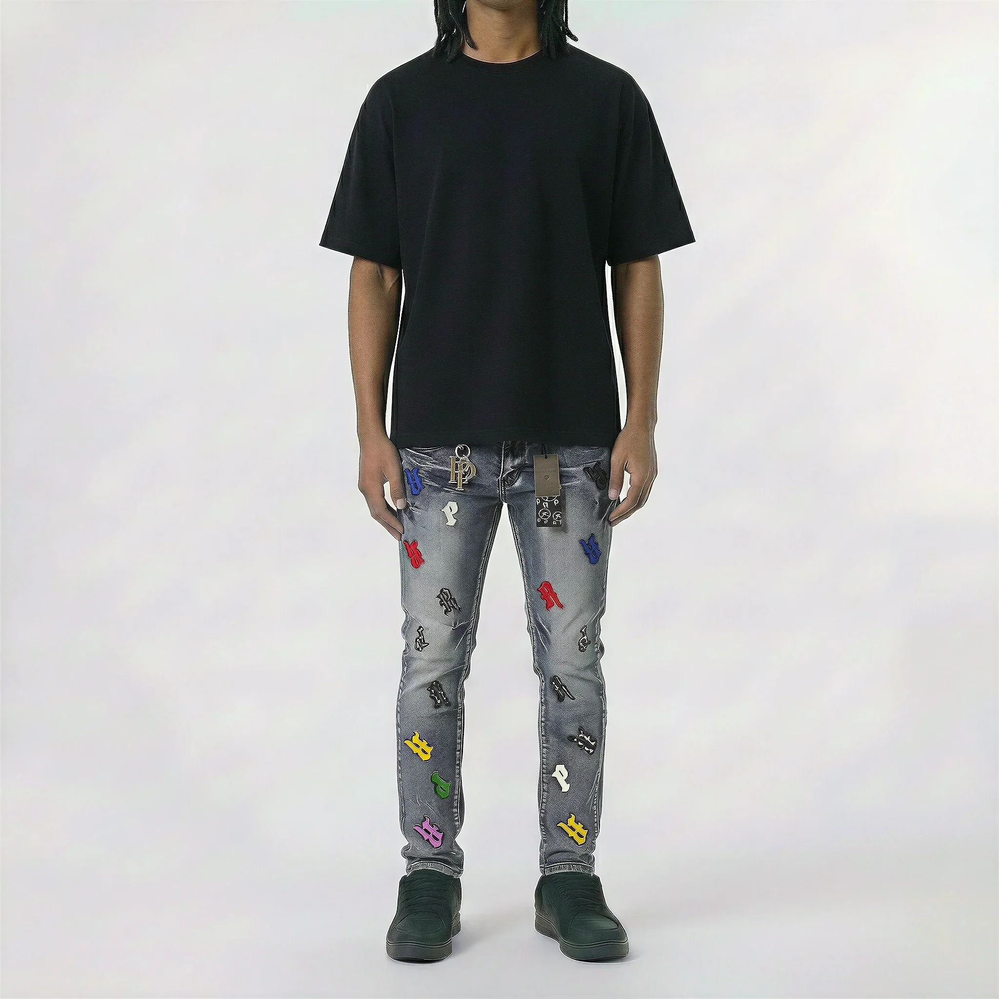 Red Poppy Embroidered Jeans - Skinny Fit - Image 4