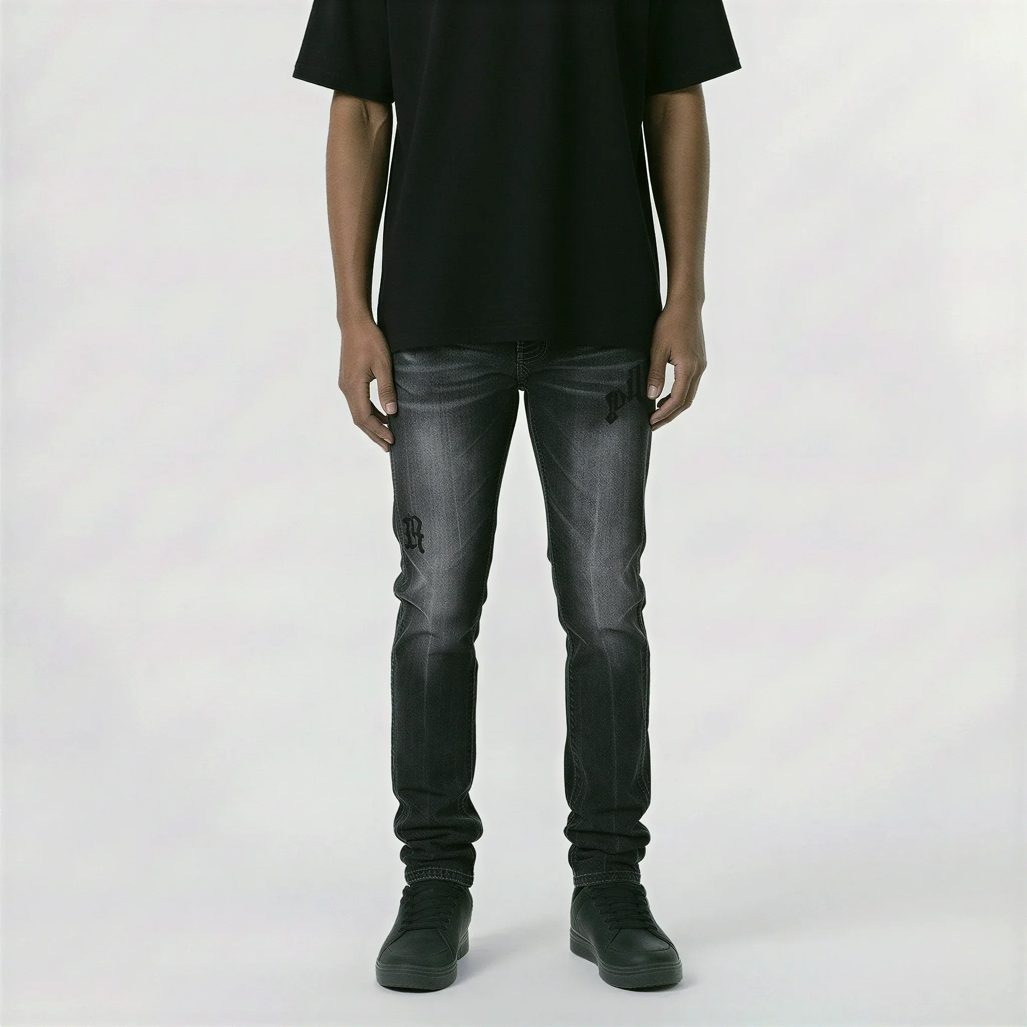 Red Poppy Graphic Jeans - Skinny Fit