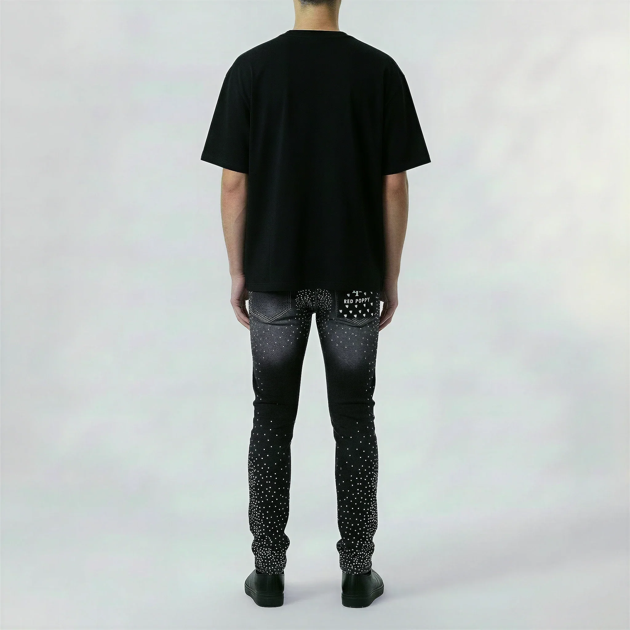 Red Poppy Graphic Jeans - Skinny Fit - Image 4