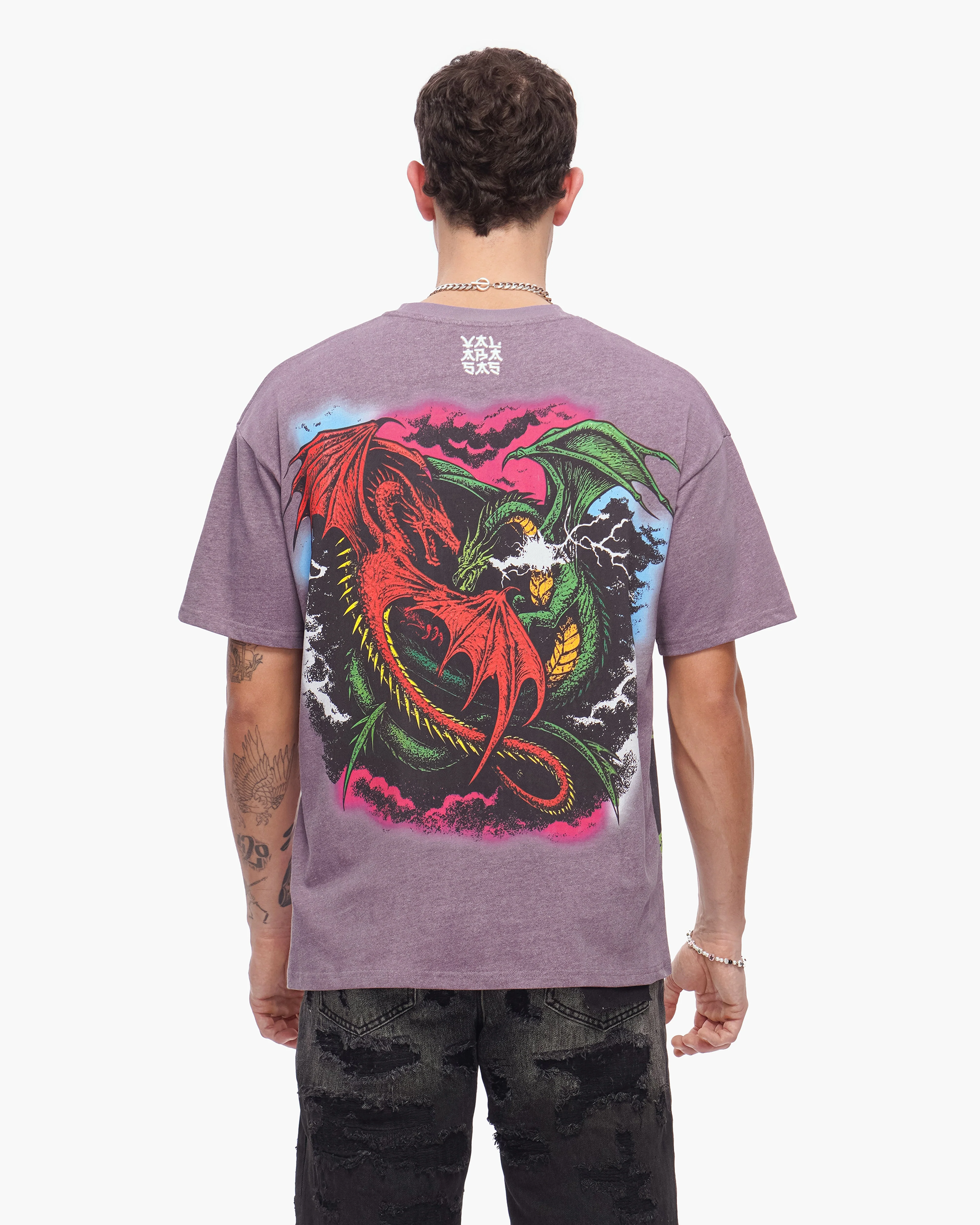 Valabasas Winged Dragon Tee - Relaxed Fit Purple - Image 8