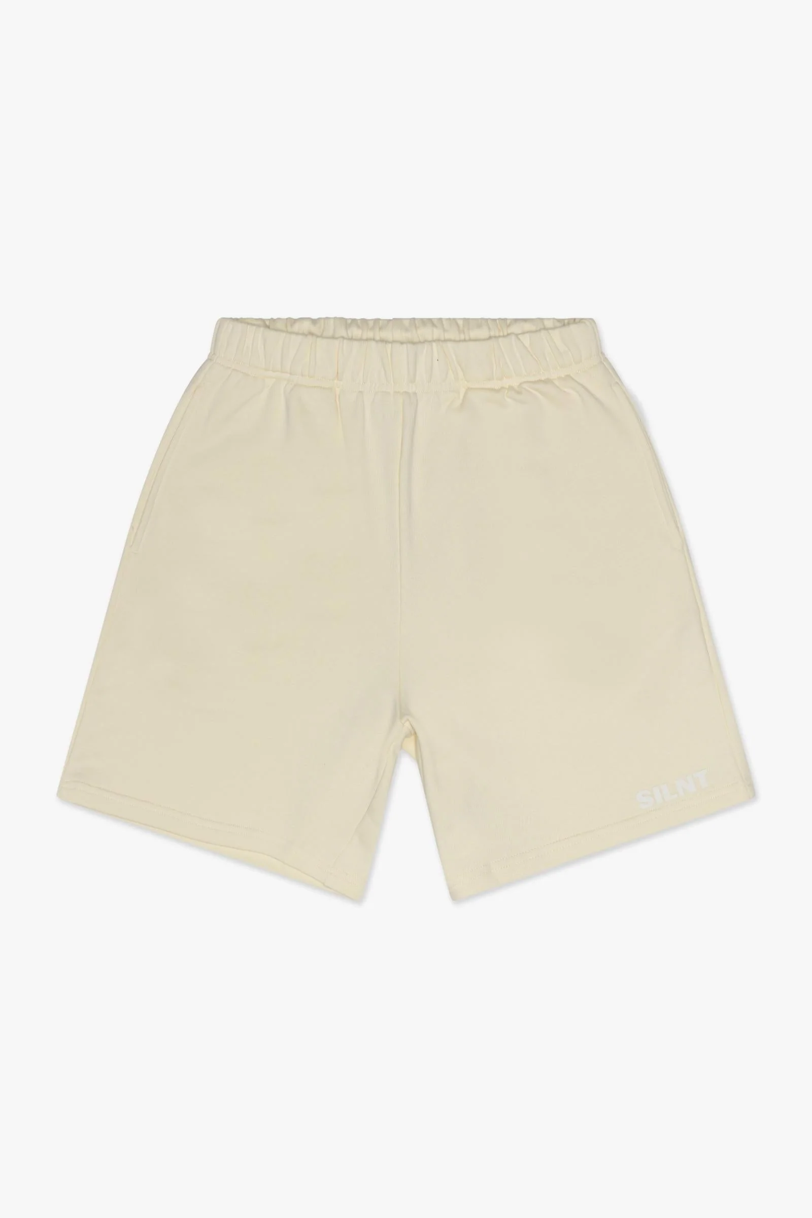 Silnt Chptrs Shush Shorts - Elastic Waistband Cream - Image 3