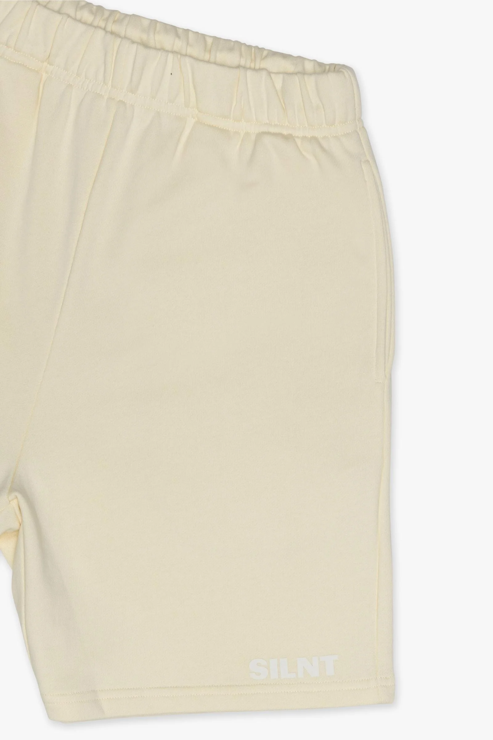 Silnt Chptrs Shush Shorts - Elastic Waistband Cream - Image 4