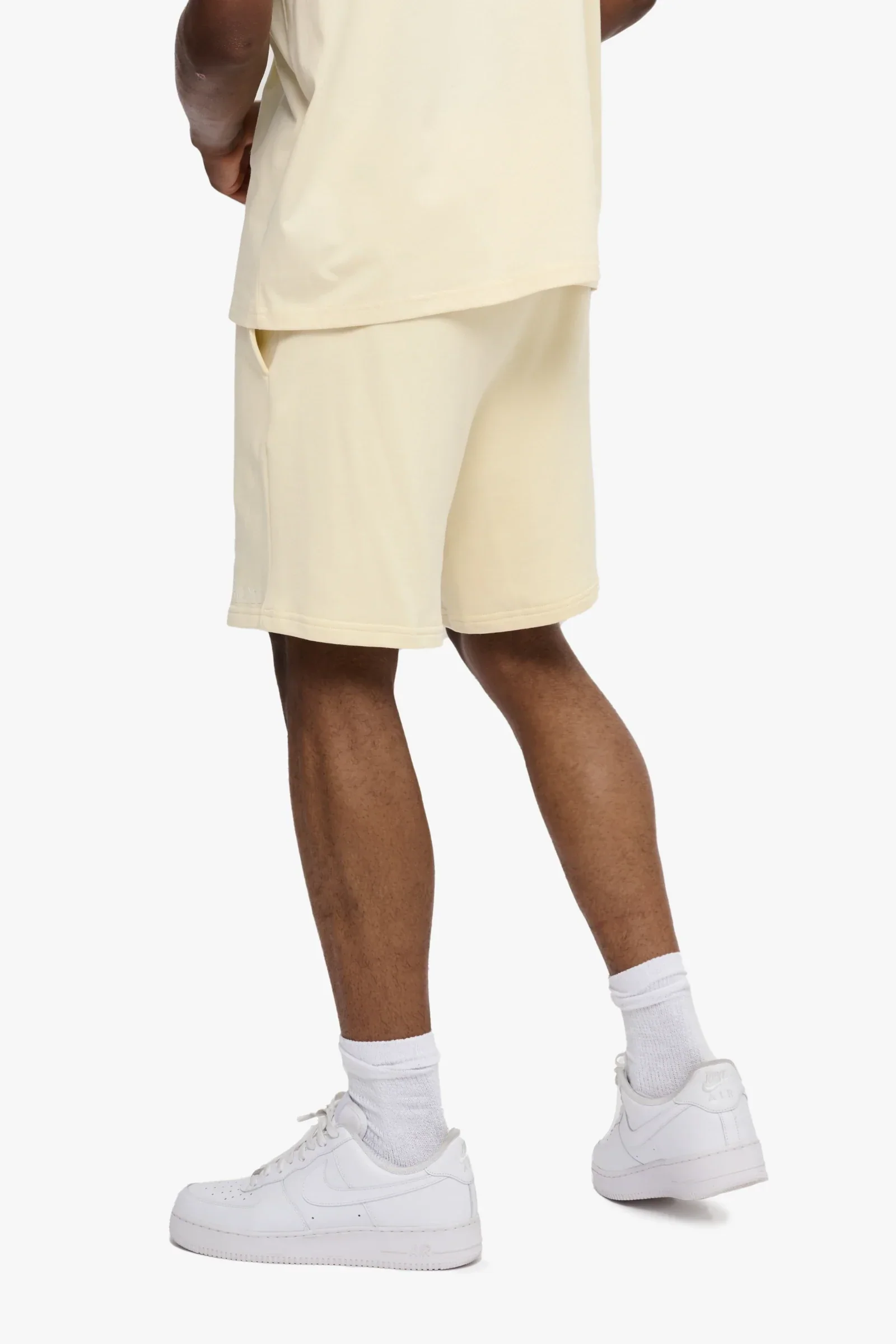 Silnt Chptrs Shush Shorts - Elastic Waistband Cream - Image 7