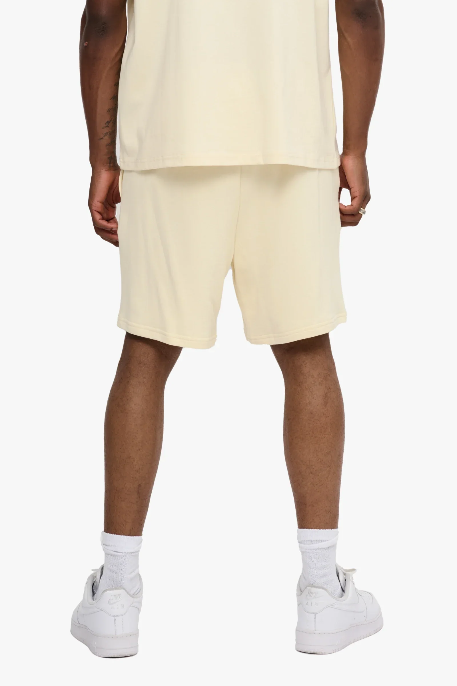 Silnt Chptrs Shush Shorts - Elastic Waistband Cream - Image 8