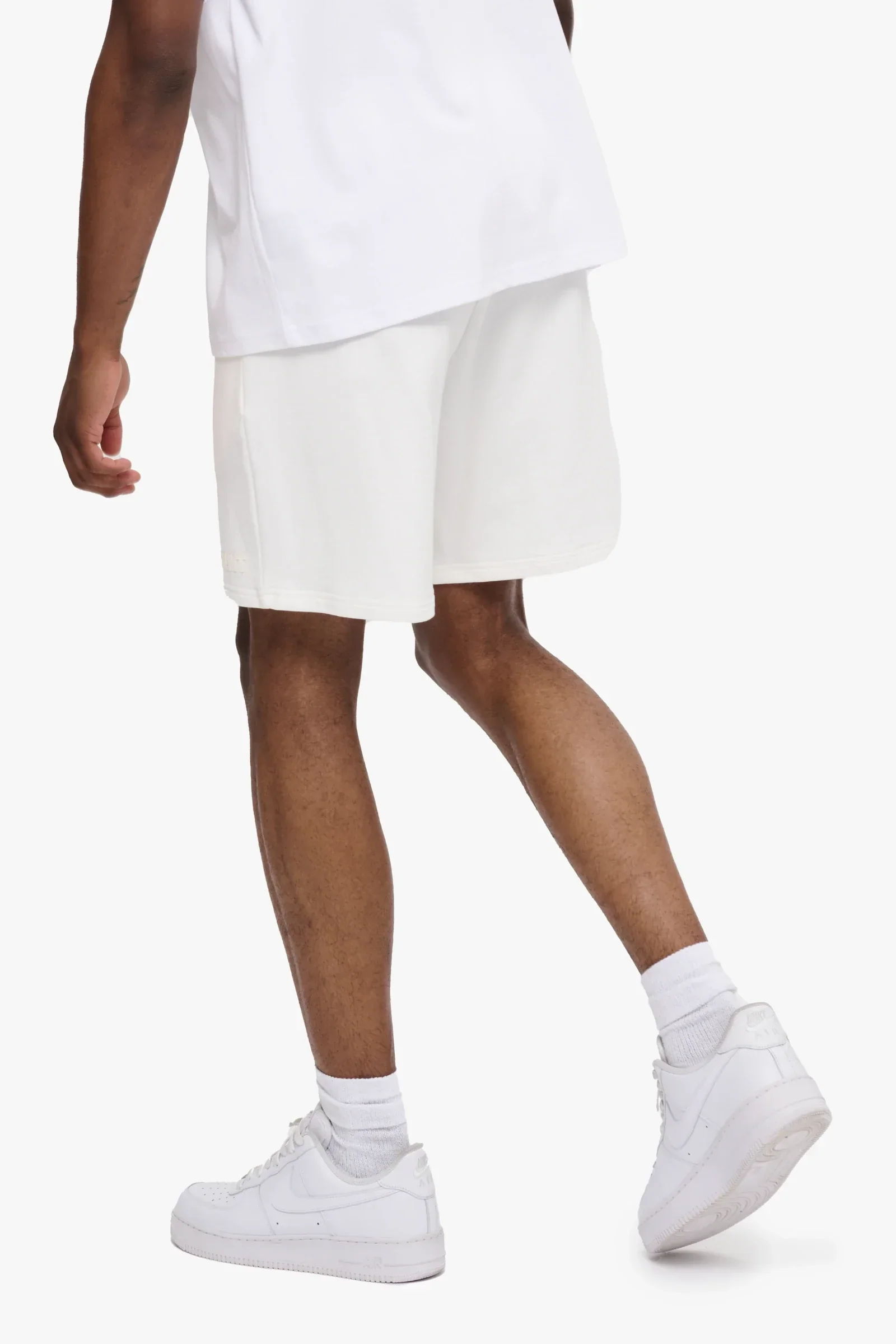 Silnt Chptrs Minimal Shorts - Elastic Waistband White - Image 6